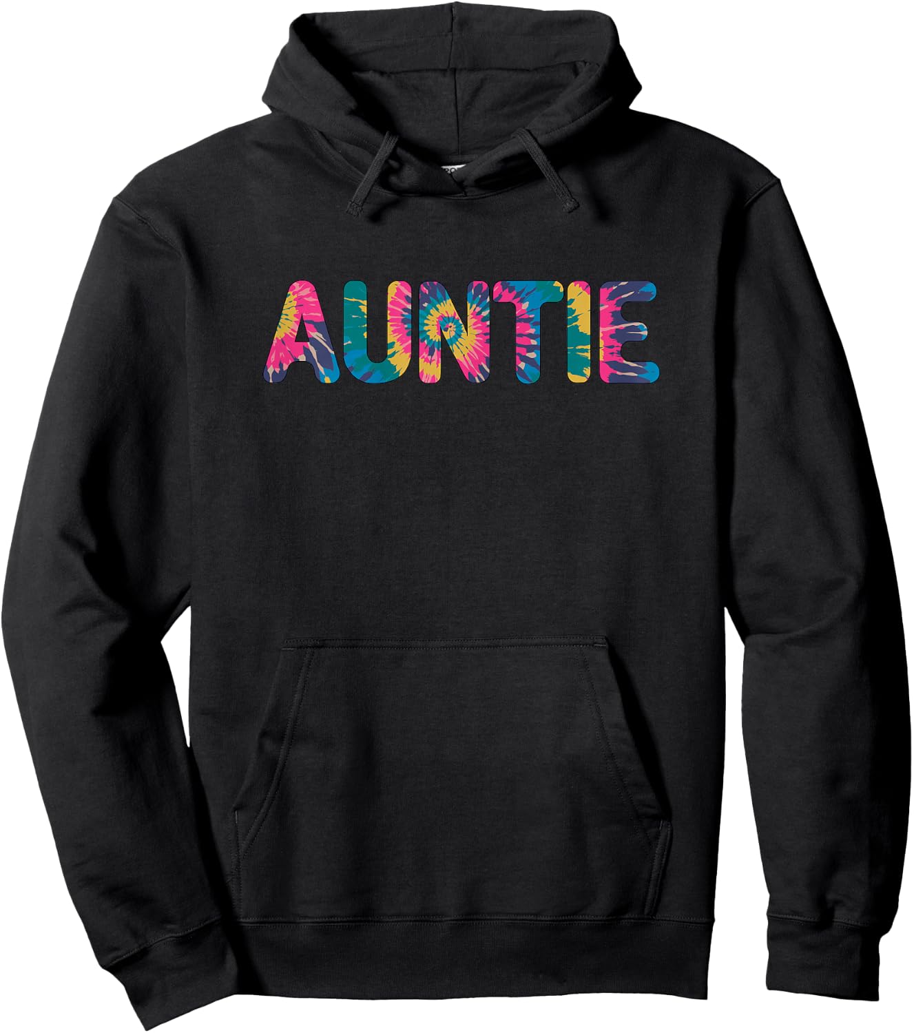 Tie-Dye Auntie Hoodie - Hoodie | Black