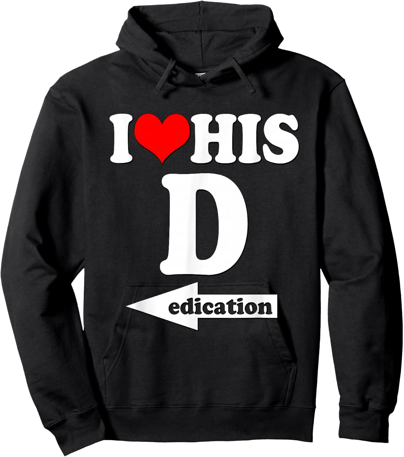 I Love His Dedication Funny Valentine's Day Couple Matching Hoodie - Hoodie | Black