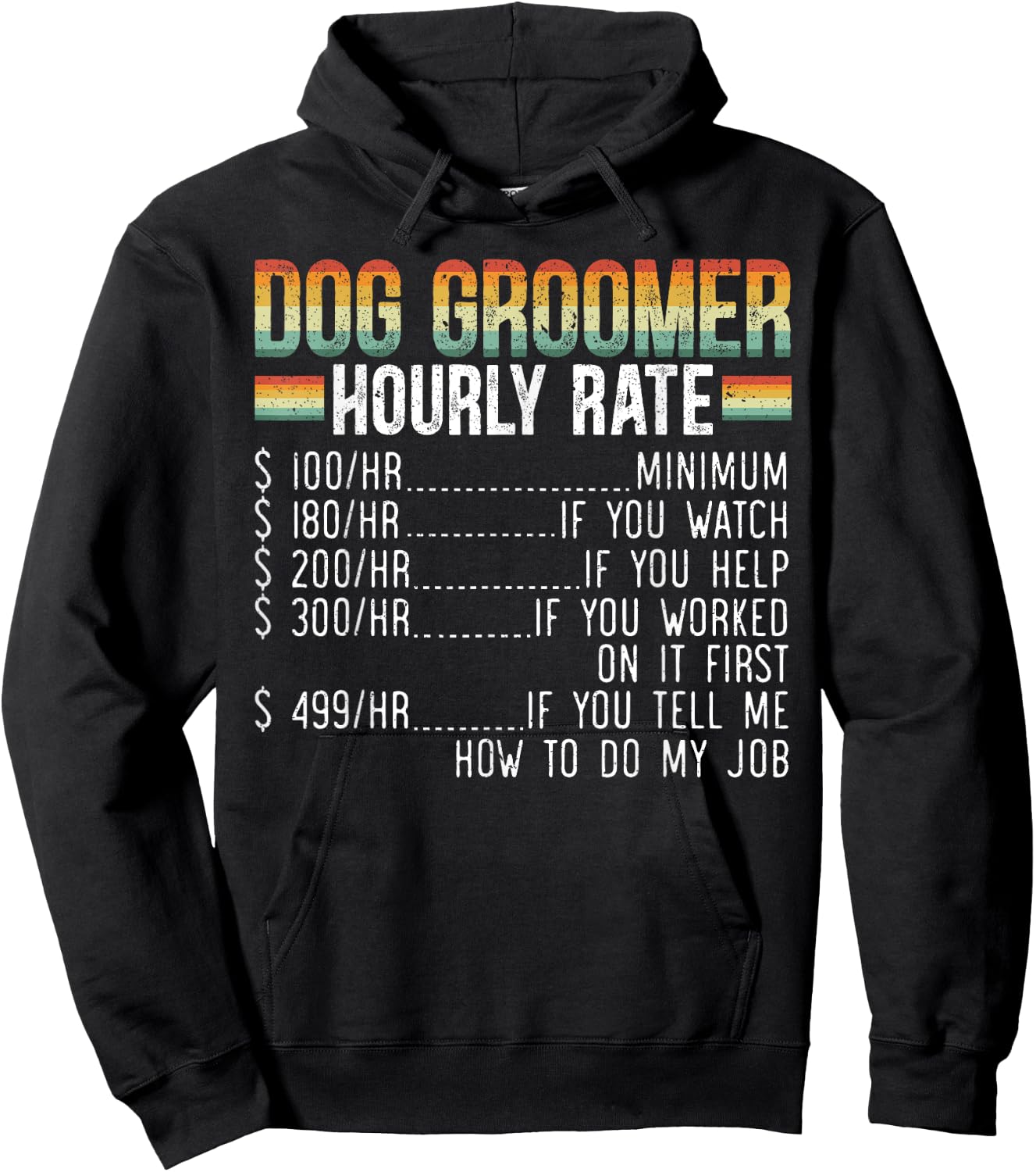 Dog Groomer Hourly Rate Pet Grooming Furologist Fur Artist Women Hoodie - Hoodie | Black