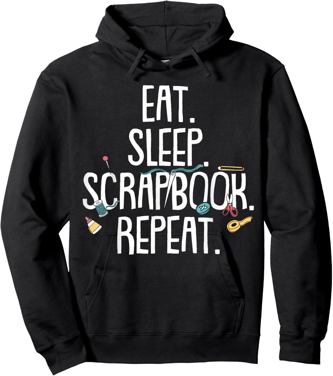 Funny Scrapbooking Gift Girls Crafty Scrapbookers Hoodie - Hoodie | Black