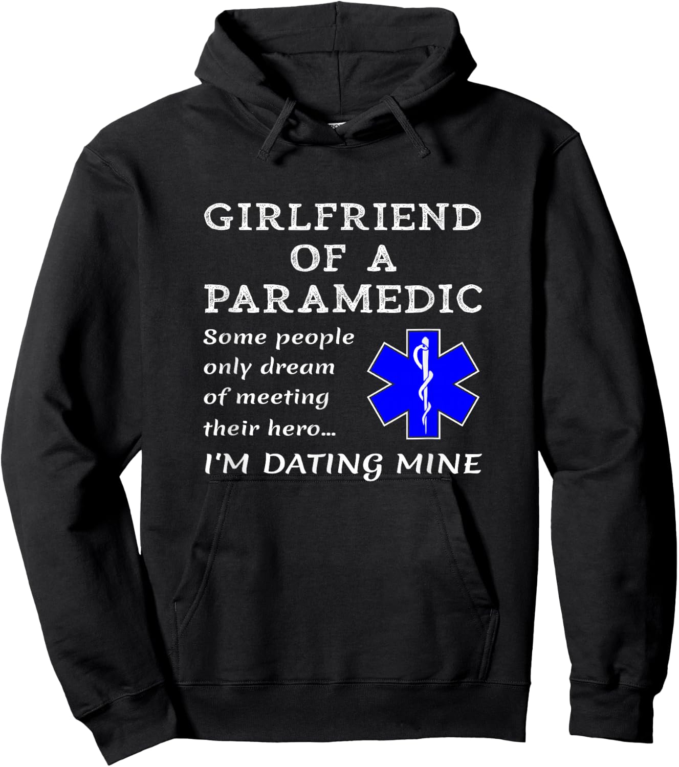 Proud Paramedic Girlfriend Boyfriend Ambulance Crew EMS EMR Hoodie - Hoodie | Black