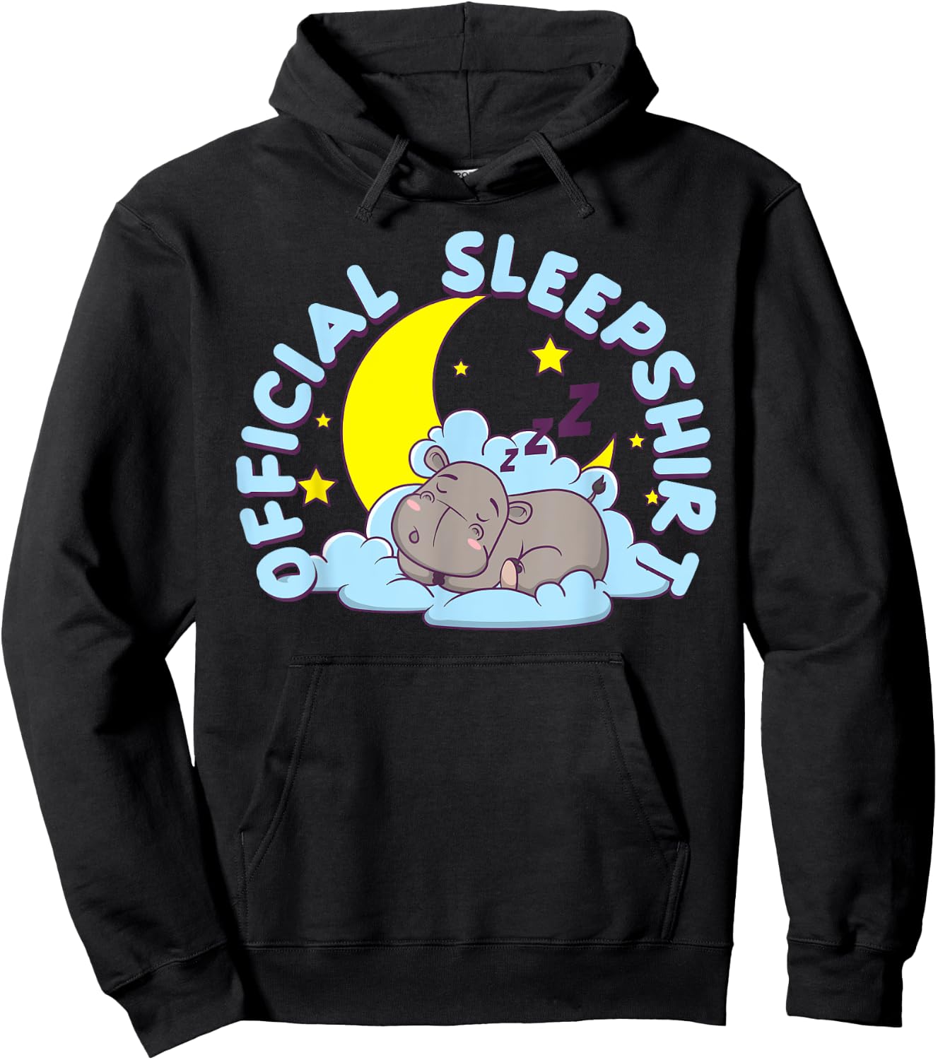 Official Sleepshirt Hippopotamus Hippotology Animal Hippo Hoodie - Hoodie | Black