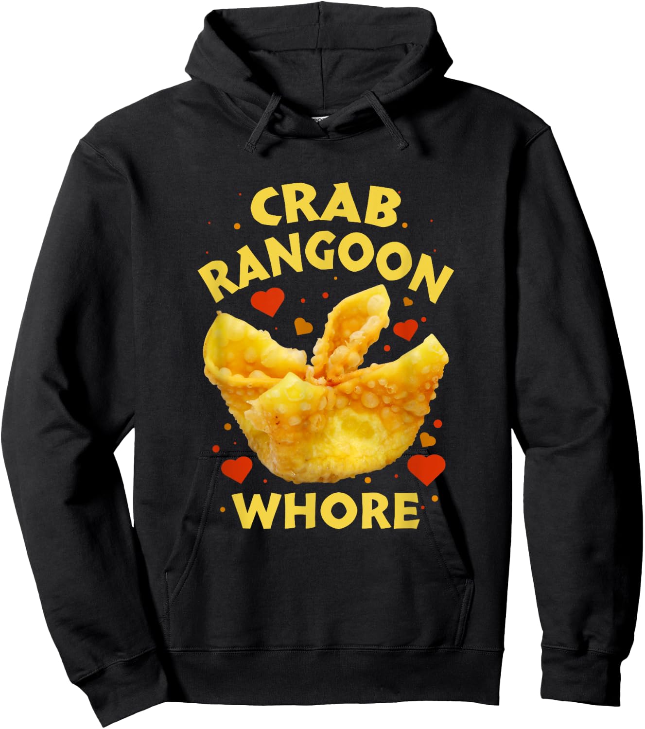 Crab Rangoon W.h.o.r.e Crab Rangoon Lovers Hoodie - Hoodie | Black