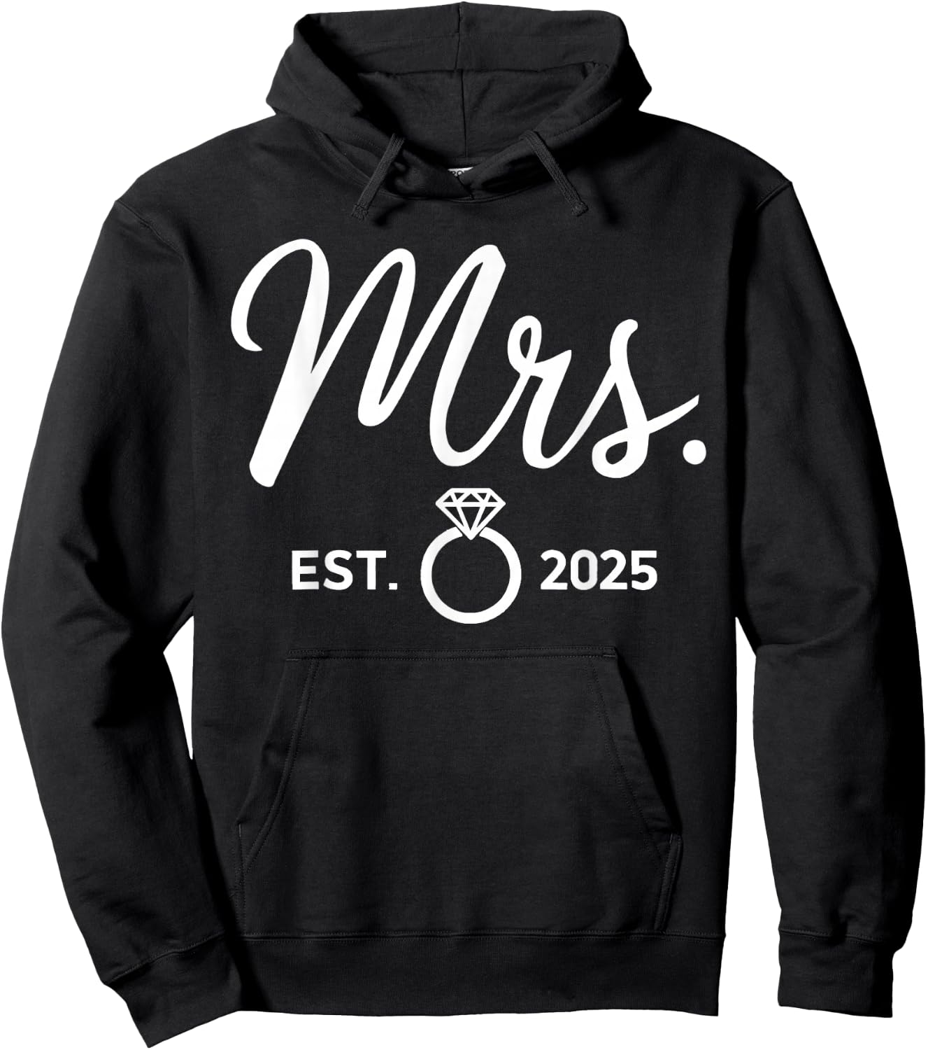 Mr. & Mrs. Engagement Just Married Wedding Couples -Adults Black Size Small Hoodie - Hoodie | Black