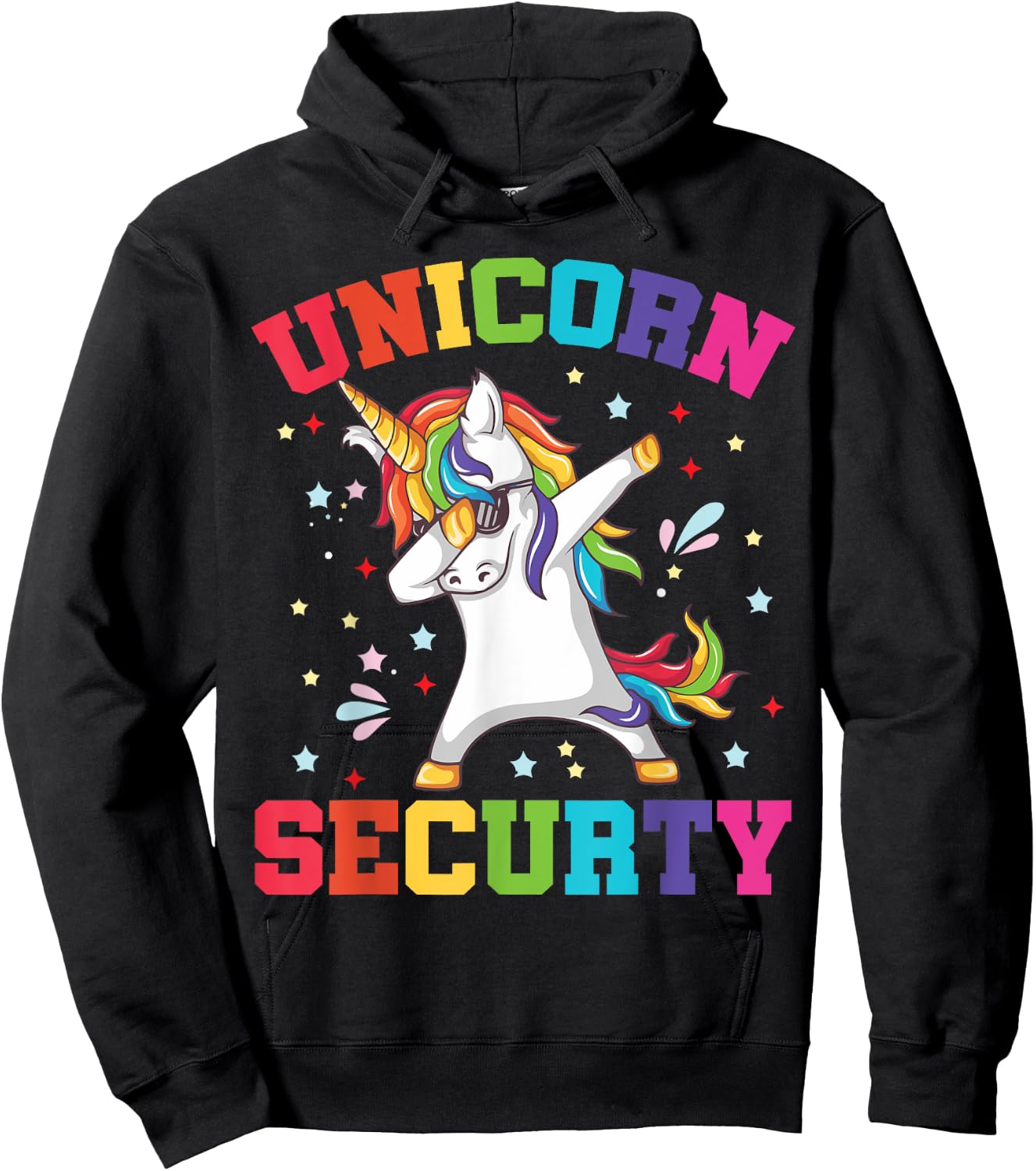 Funny Unicorn Security Shirt Unicorn Kid Gift Hoodie - Hoodie | Black
