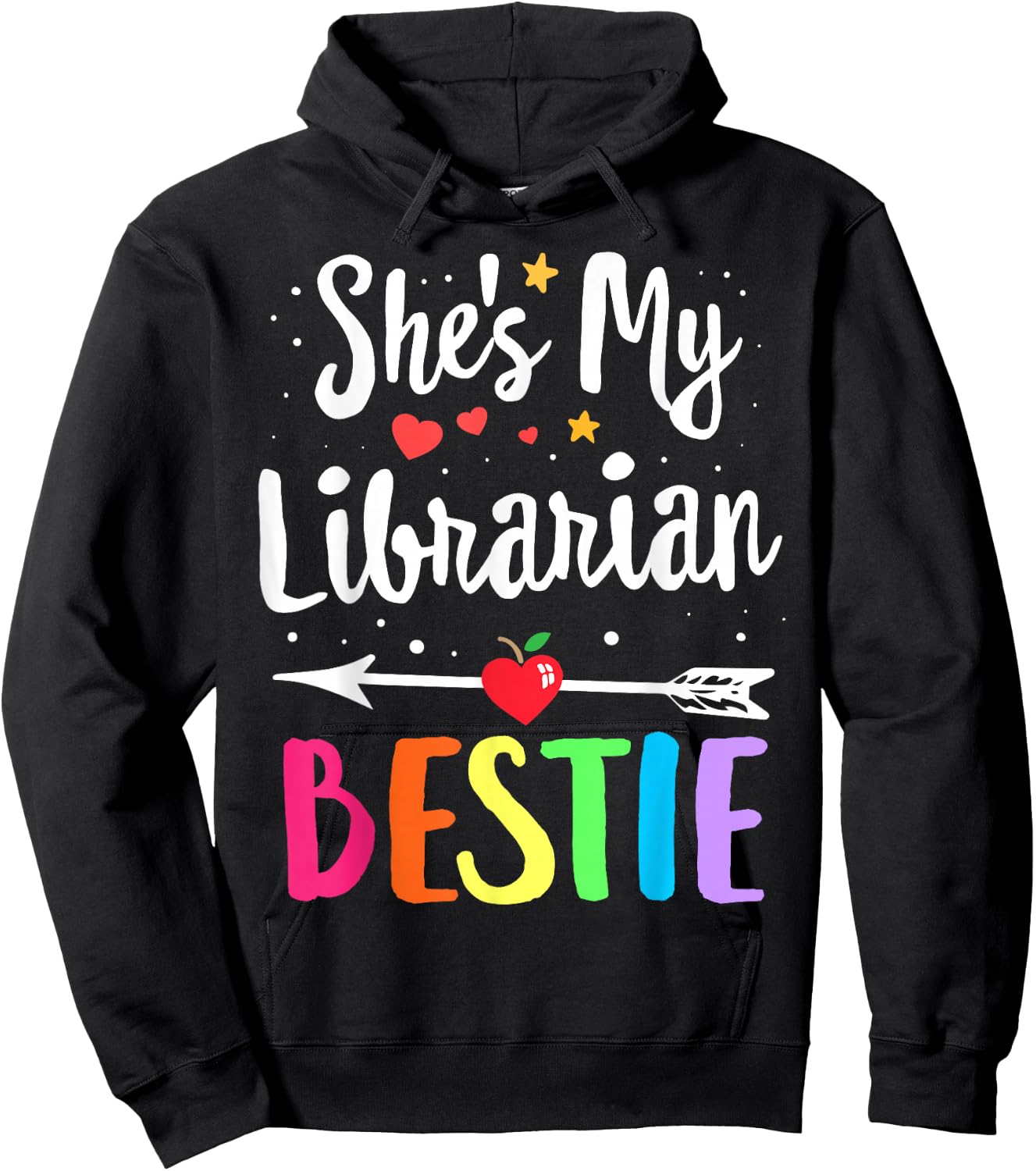 Matching Librarian Best Friend She's My Bestie Library Crew Hoodie - Hoodie | Black