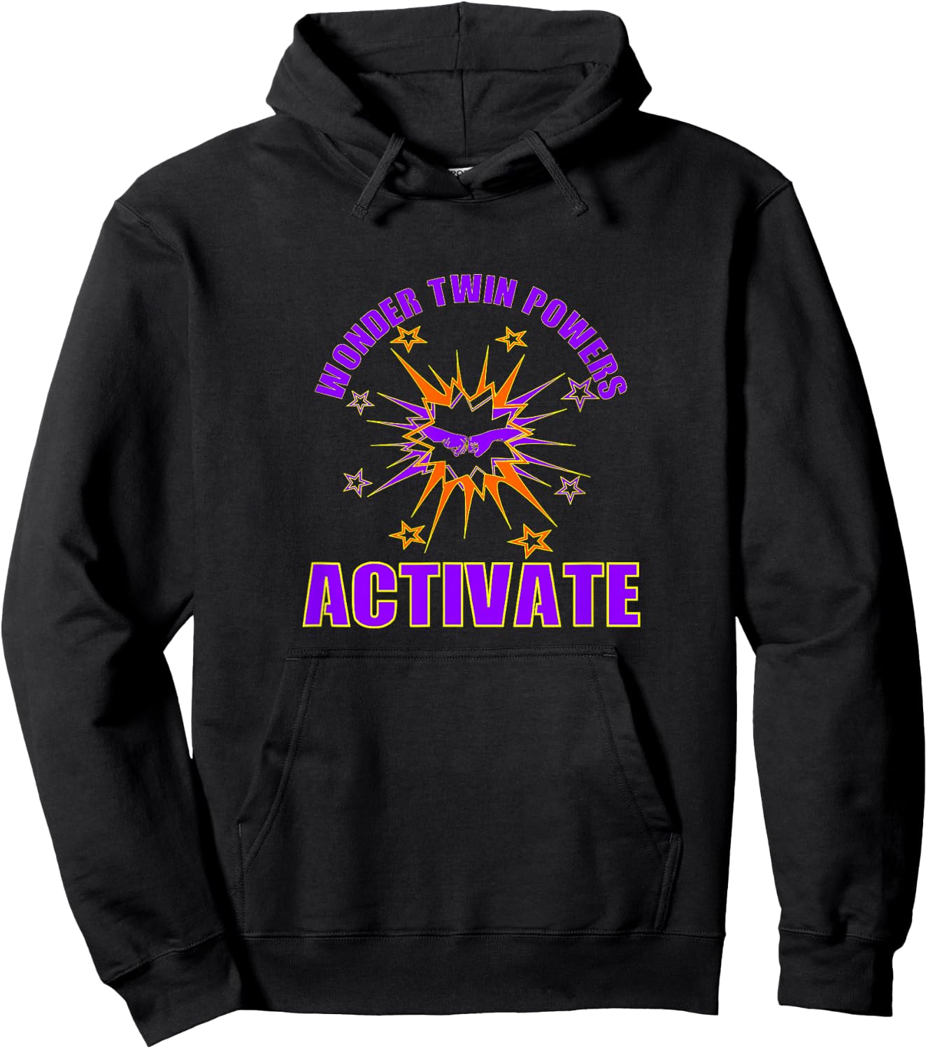 Wonder Twin Powers Activate Funny Siblings Gift -Adults Black Cotton Blend Small Hoodie - Hoodie | Black