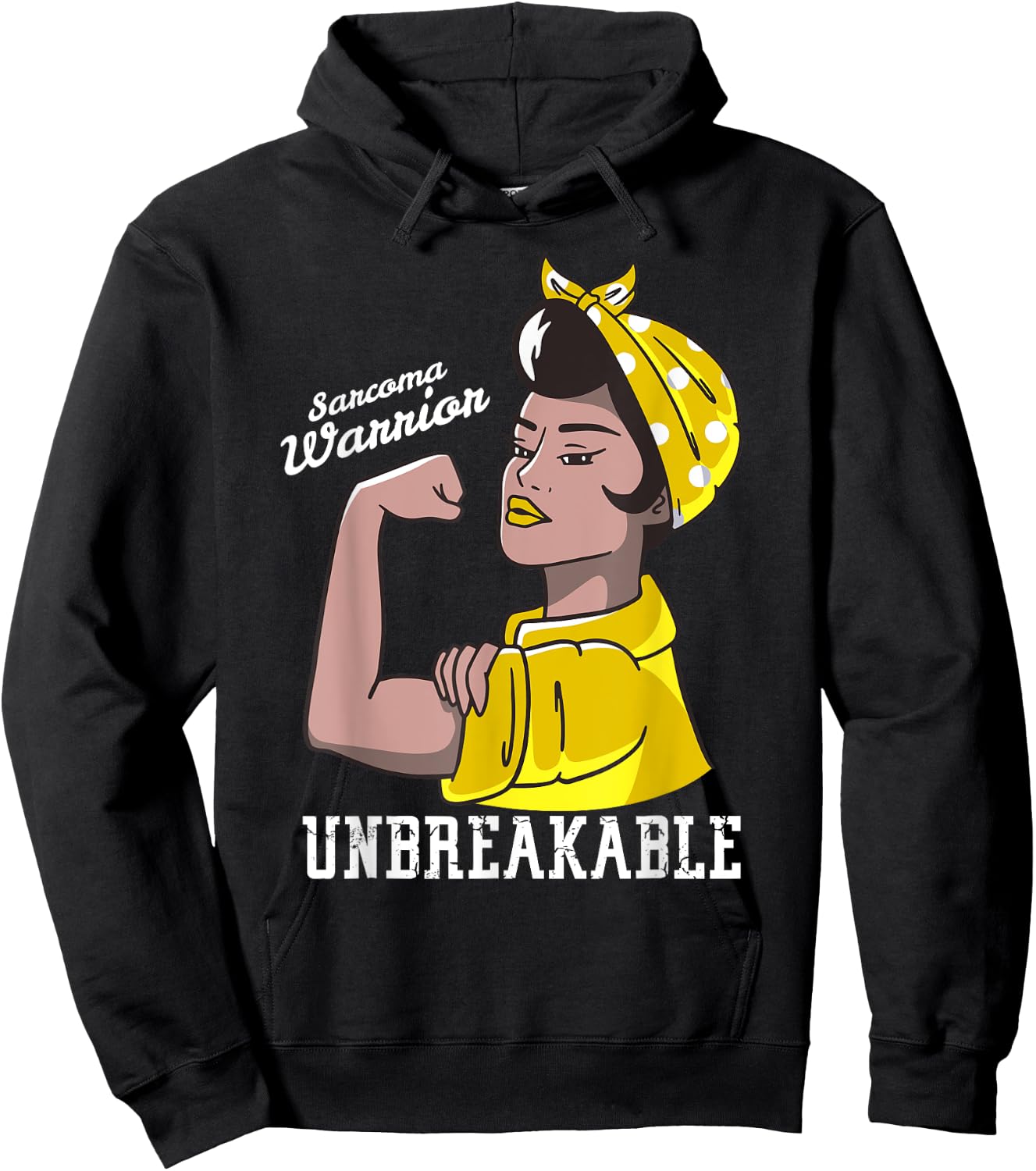 Sarcoma Awareness Month Woman Unbreakable Mother Hoodie - Hoodie | Black