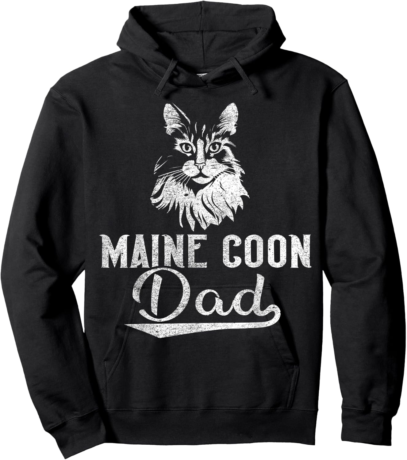 Cat Owner Dad - Maine Coon Dad Hoodie - Hoodie | Black