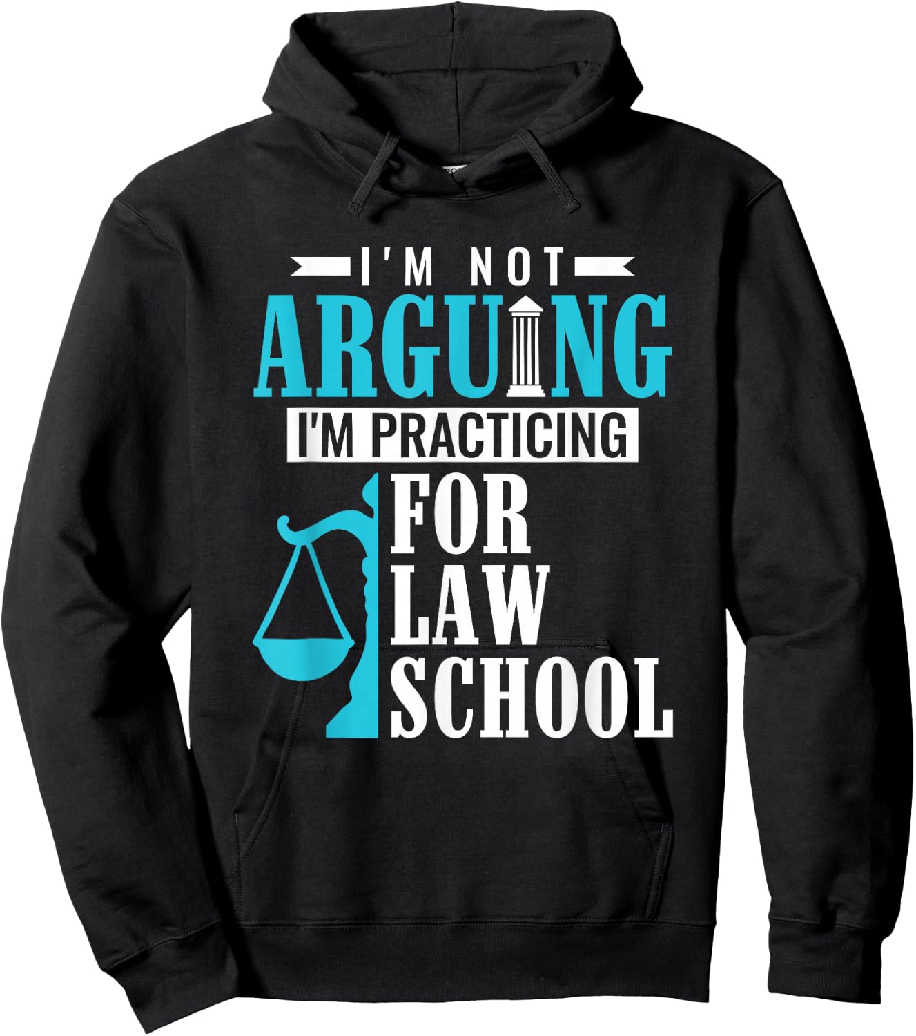 I'm Not Arguing I'm Practicing For Law School Law Student Hoodie - Hoodie | Black