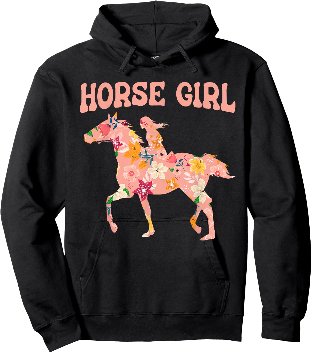 Horse Girl - Horse Riding Horseback Rider Horses Horse Hoodie - Hoodie | Black