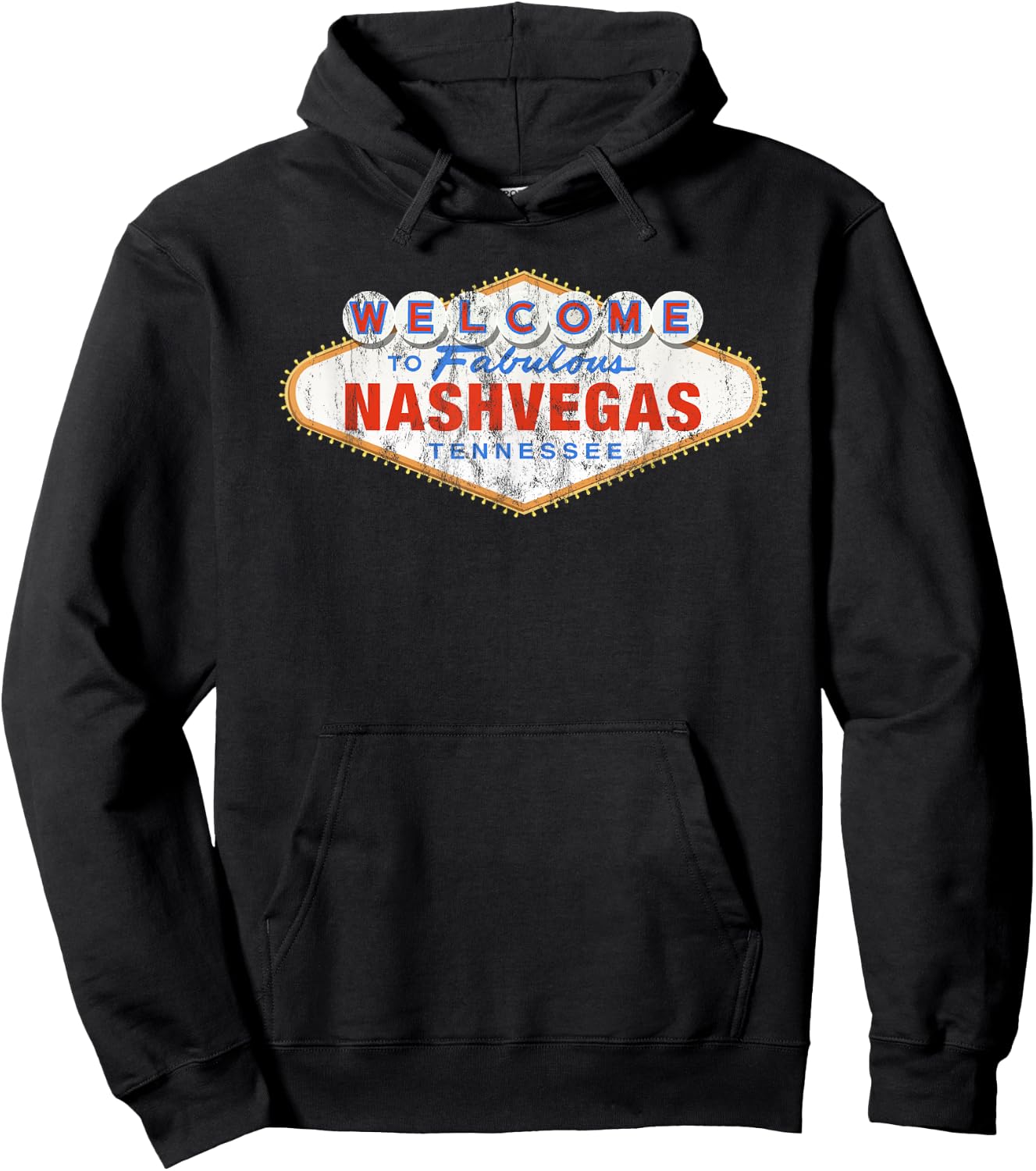 Welcome To Nashvegas, Tennessee We Love Nashville Hoodie - Hoodie | Black