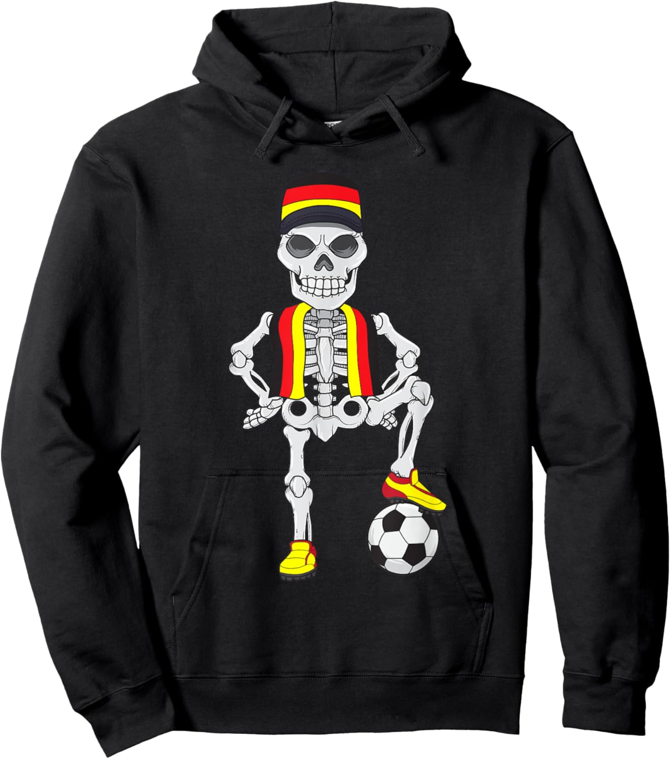 Germany Soccer Skeleton Fan Team Hoodie - Hoodie | Black
