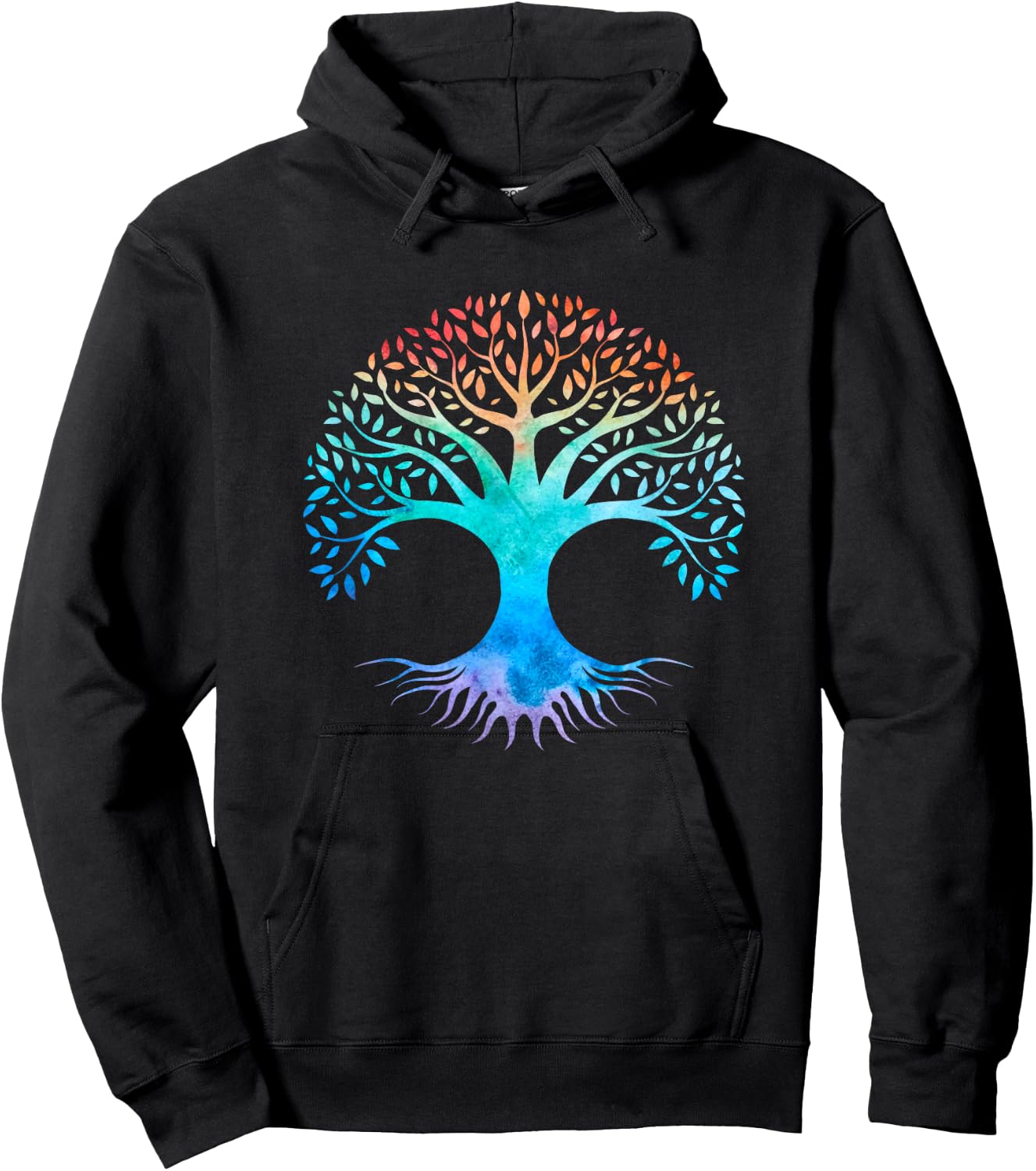 Tree of Life Symbol Colour Hoodie - Hoodie | Black