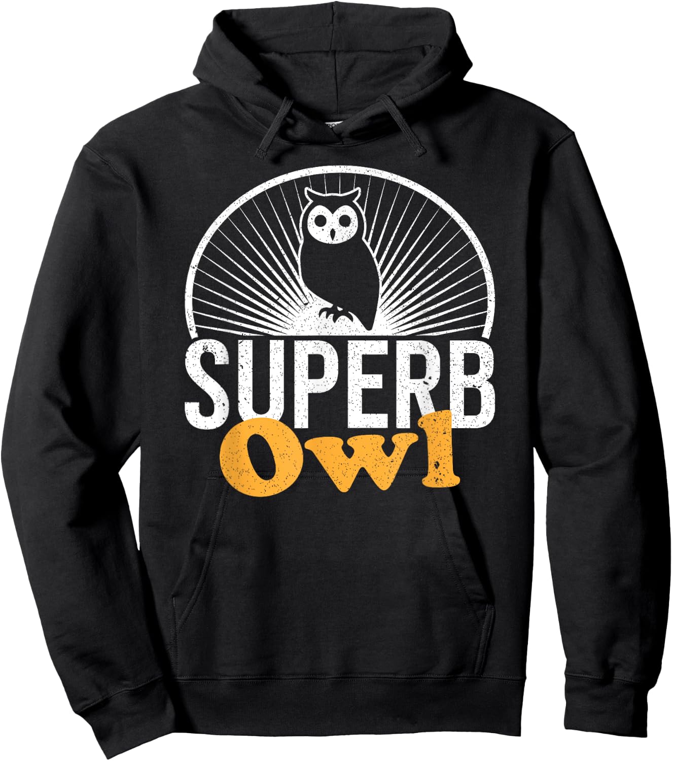 Superb Owl, Dad Joke, Pun, Funny Owl Hoodie - Hoodie | Black