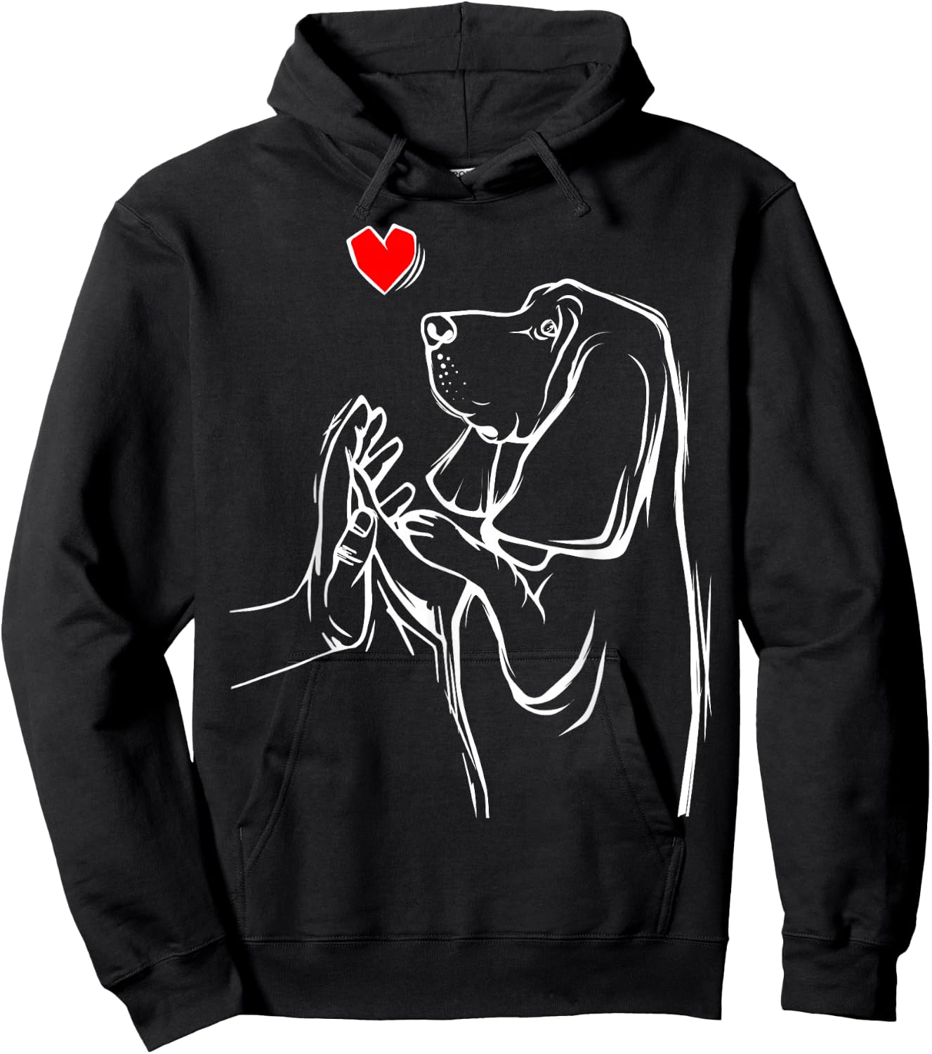 Basset Hound Love Dog Women Girls Hoodie - Hoodie | Black