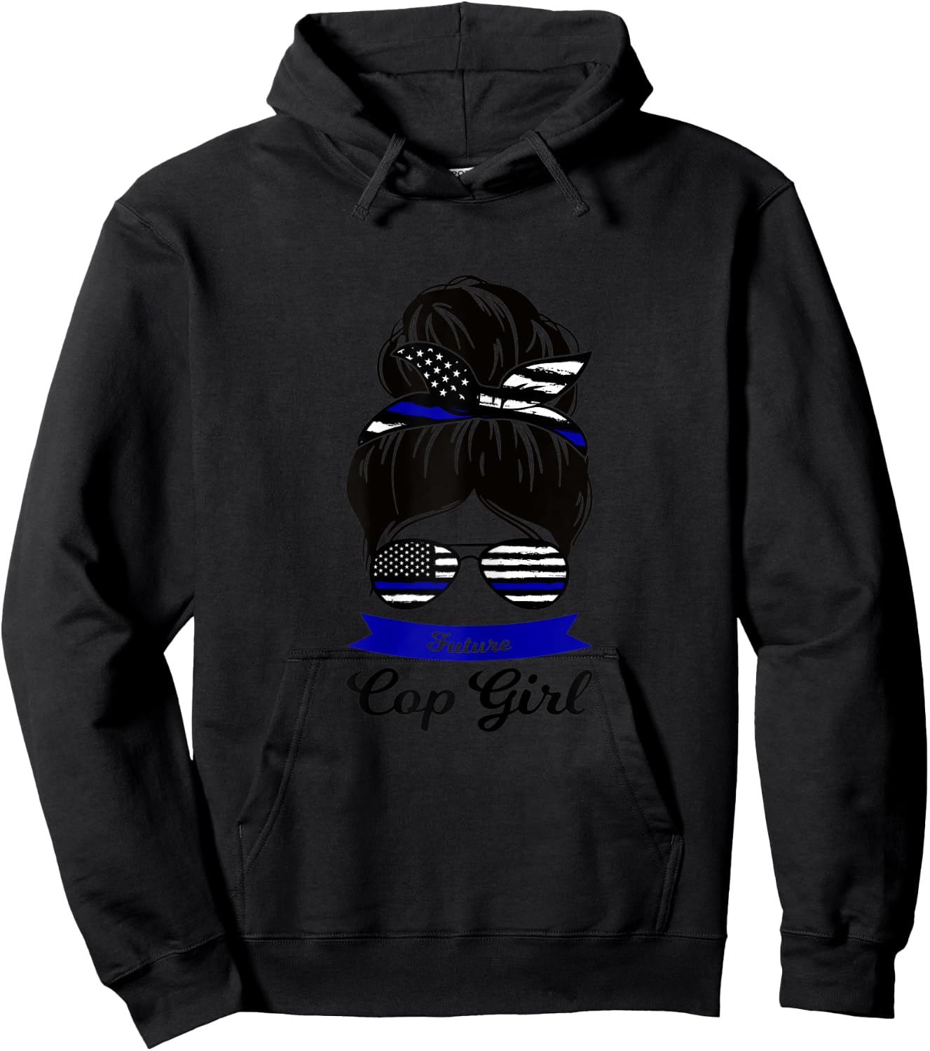 Future Cop Girl Cop Police Hoodie - Hoodie | Black