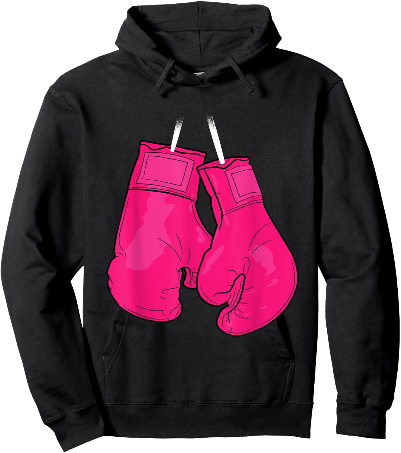 Pink Boxing Gloves Breast Cancer Awareness Cool Warrior Hoodie - Hoodie | Black