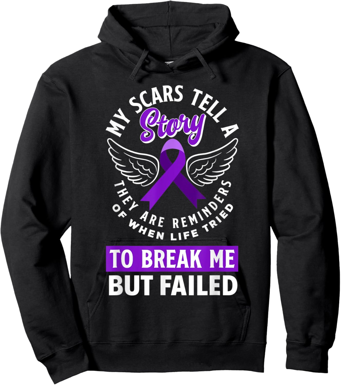 My Scars Tell A Story Epilepsy Warrior Epilepsy Awareness Hoodie - Hoodie | Black