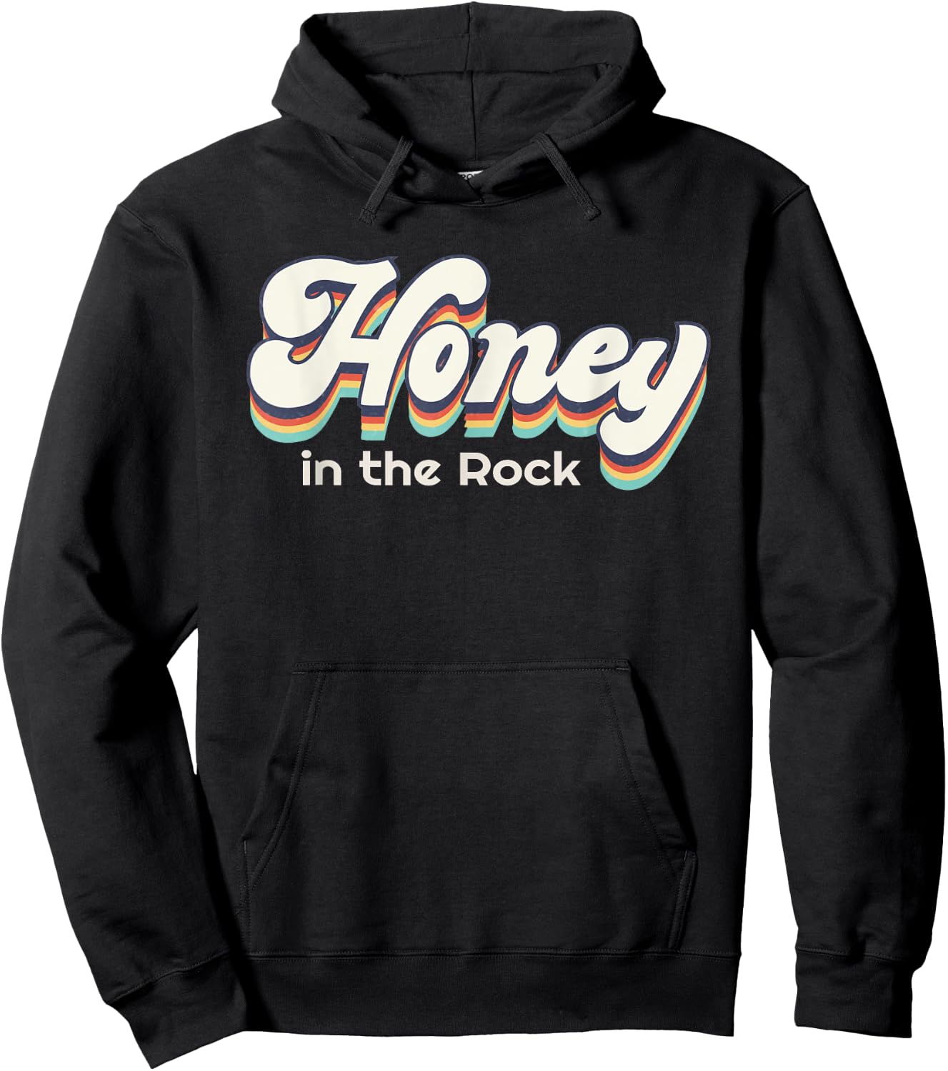 Honey In The Rock Christian Faith Vintage Funny Jesus Hoodie - Hoodie | Black