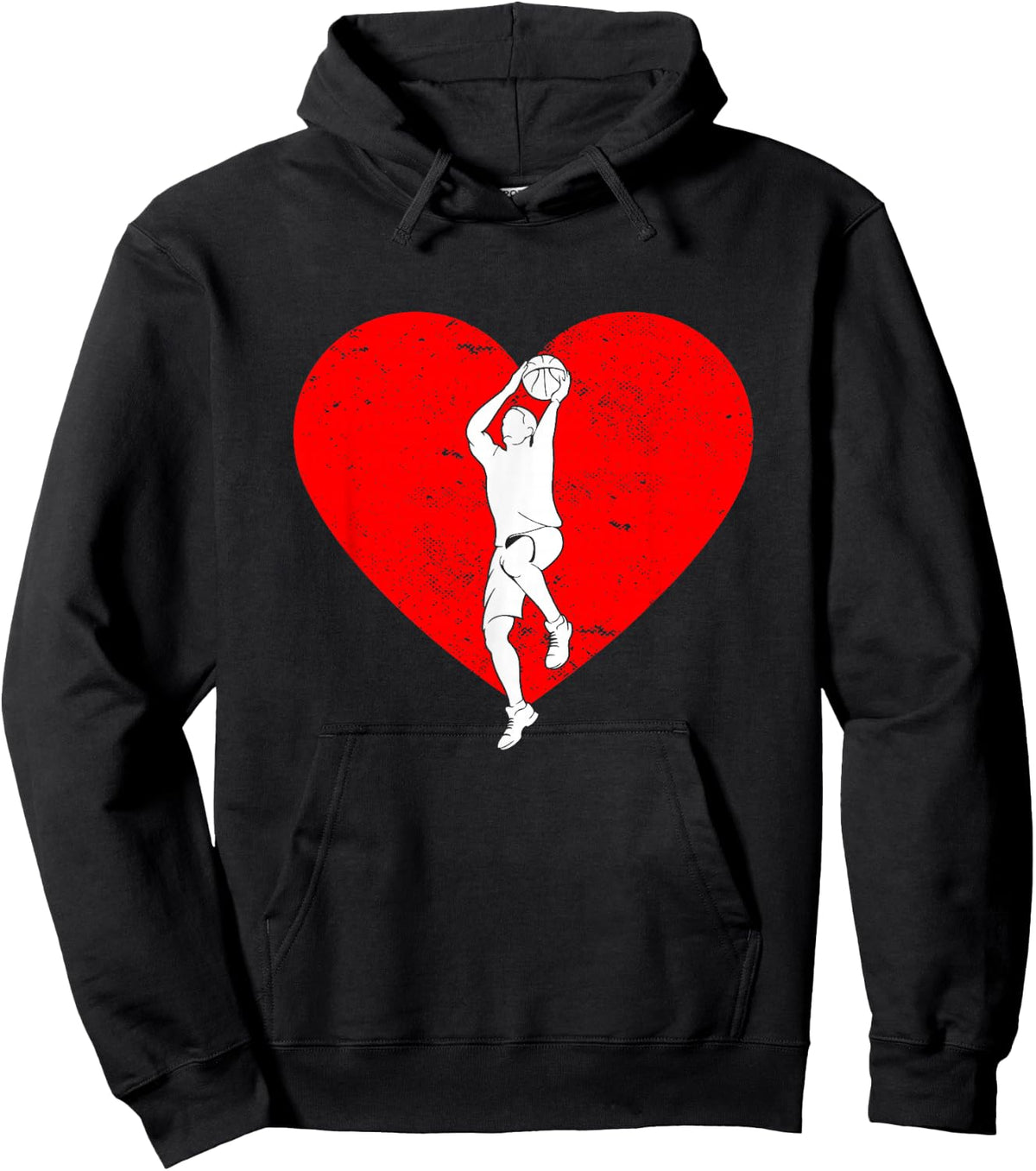 Basketball Valentine Day Gifts For Basketball Lover Boys Men Hoodie - Hoodie | Black