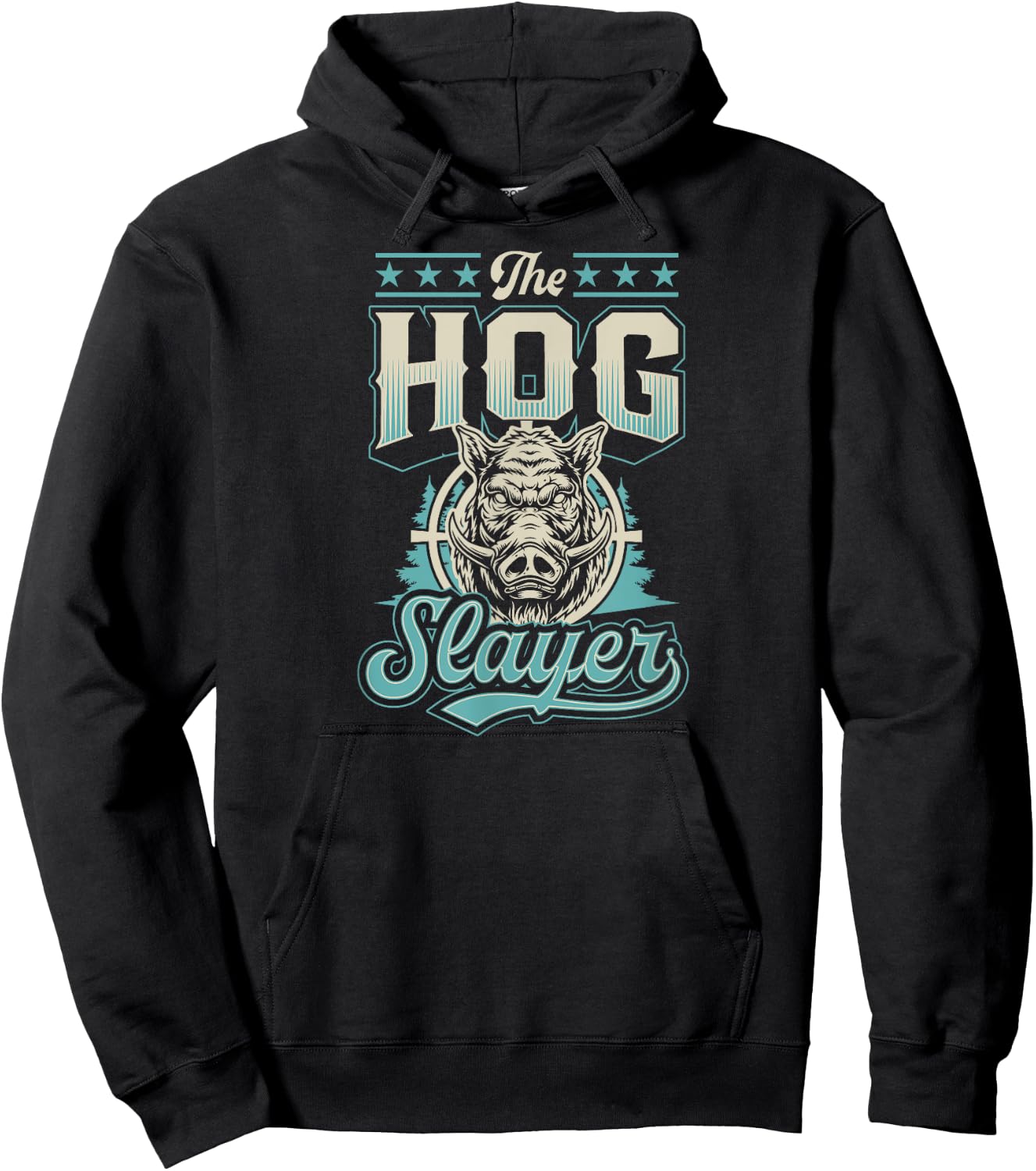 The Hog Slayer Funny Best Boar Hog Hunting Hoodie - Hoodie | Black