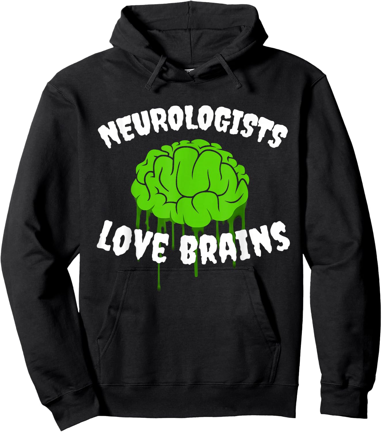 Funny Neurologist Costume Halloween Outfit Love Brains Hoodie - Hoodie | Black