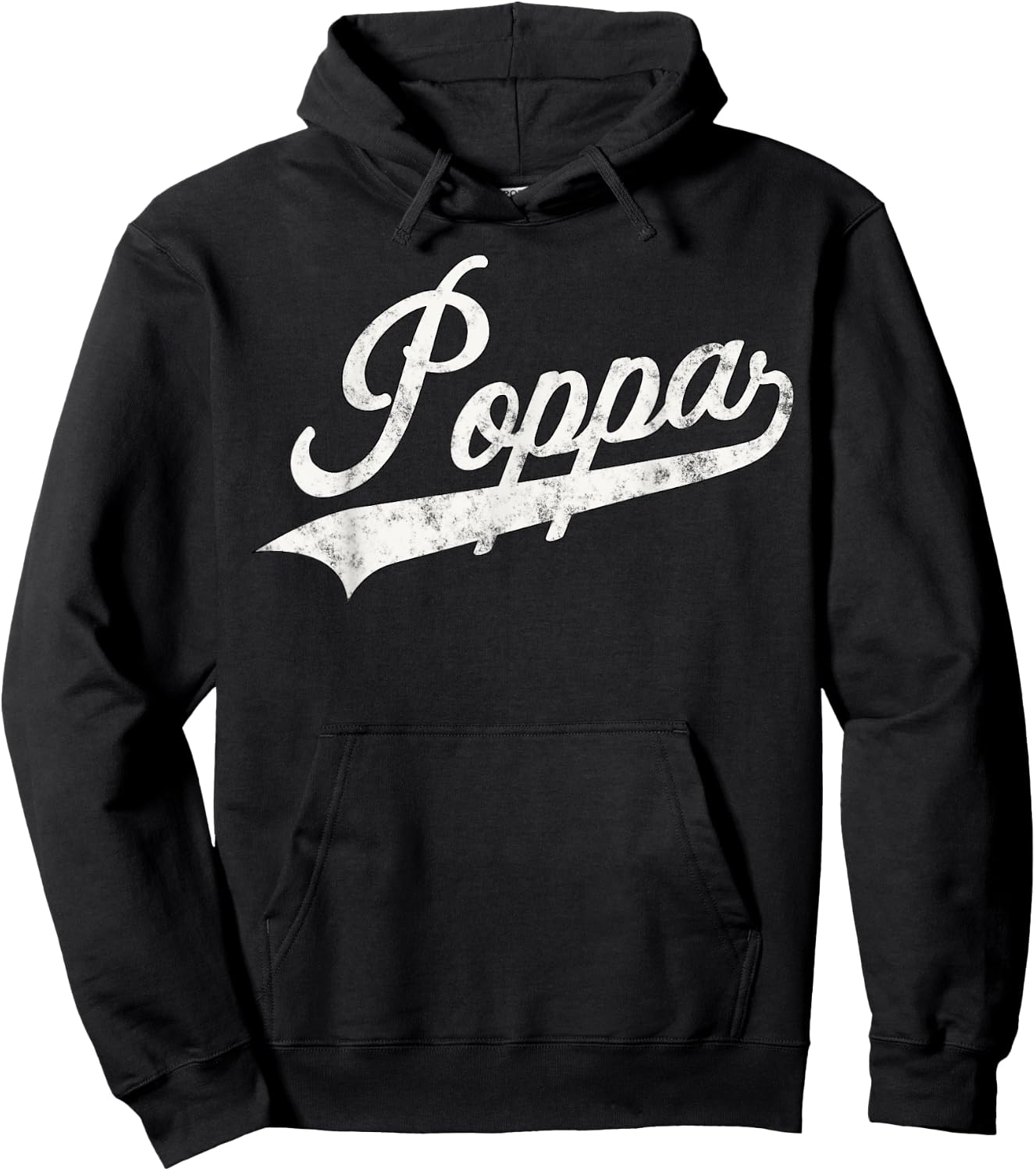 Poppa Retro Style Father’s day gift Funny Poppa Grandpa Hoodie - Hoodie | Black