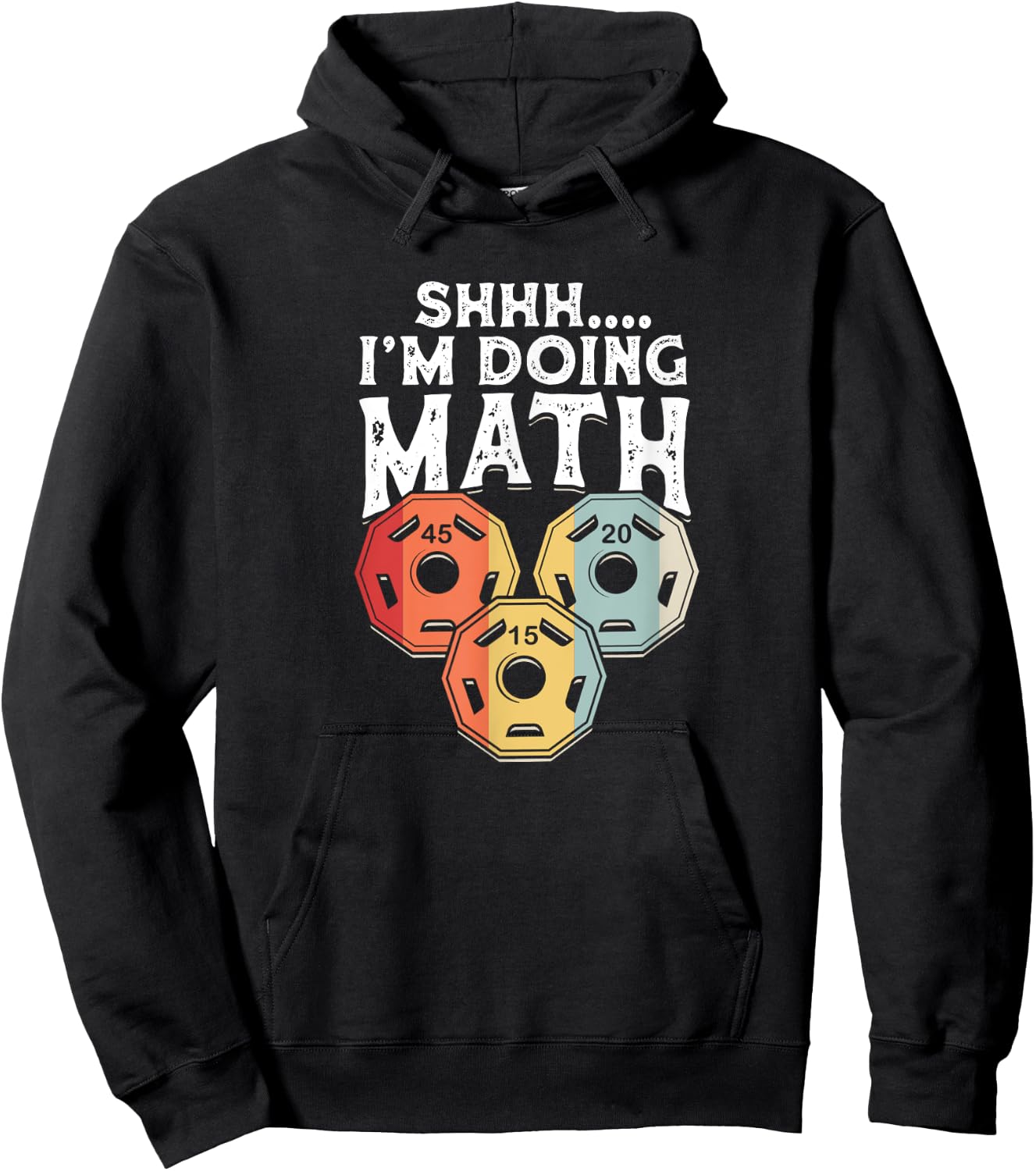 Shhh I'm Doing Math Funny Weight Lifting - Weightlifter Hoodie - Hoodie | Black