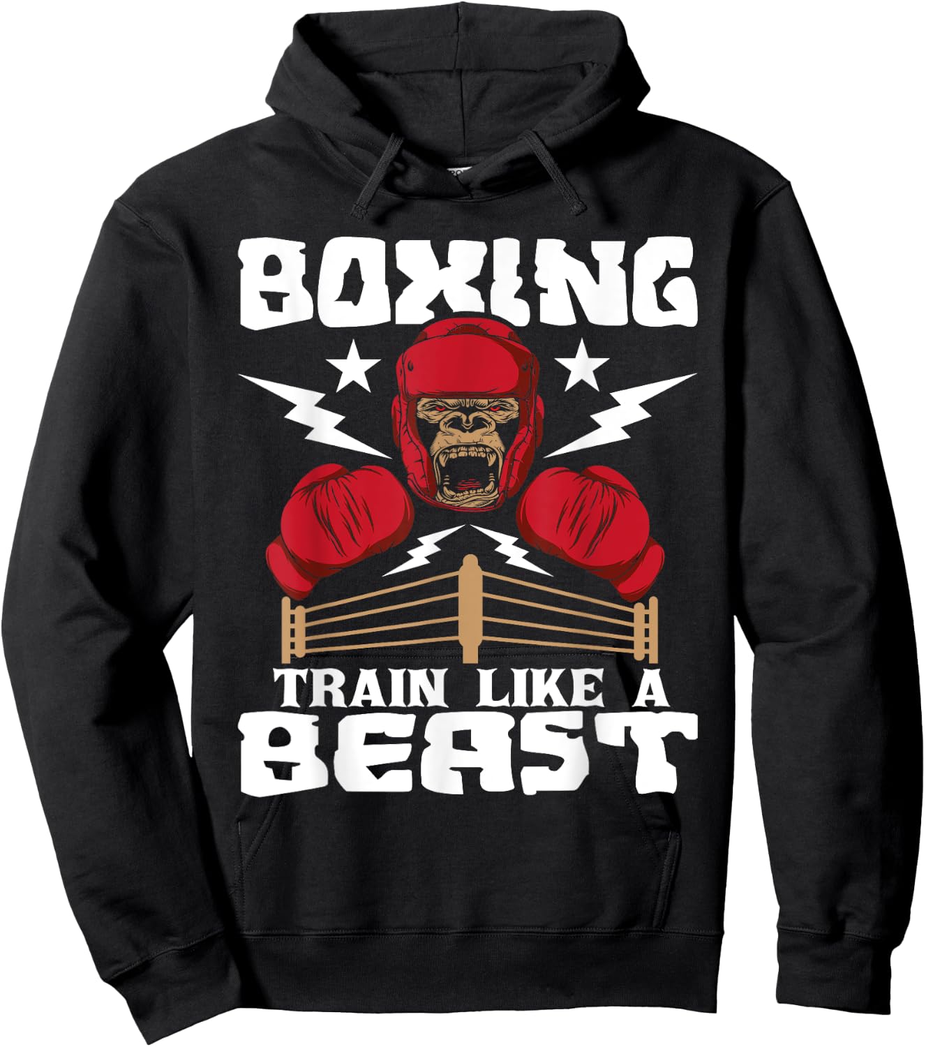 Boxing Train Like A Beast - Kickboxing Kickboxer Gym Boxer Hoodie - Hoodie | Black