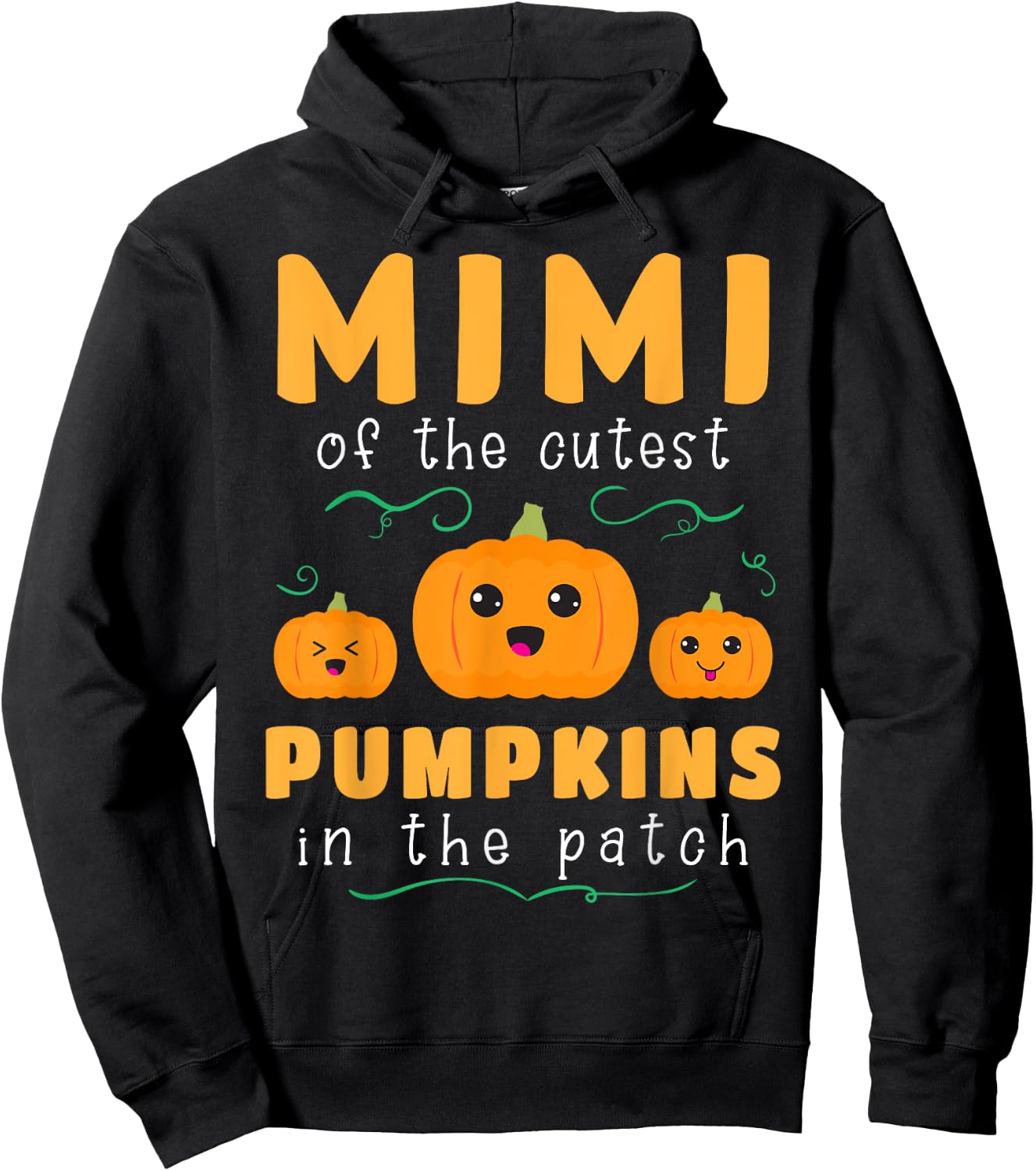 Mimi Cutest Pumpkins In The Patch Family Halloween Gift Hoodie - Hoodie | Black