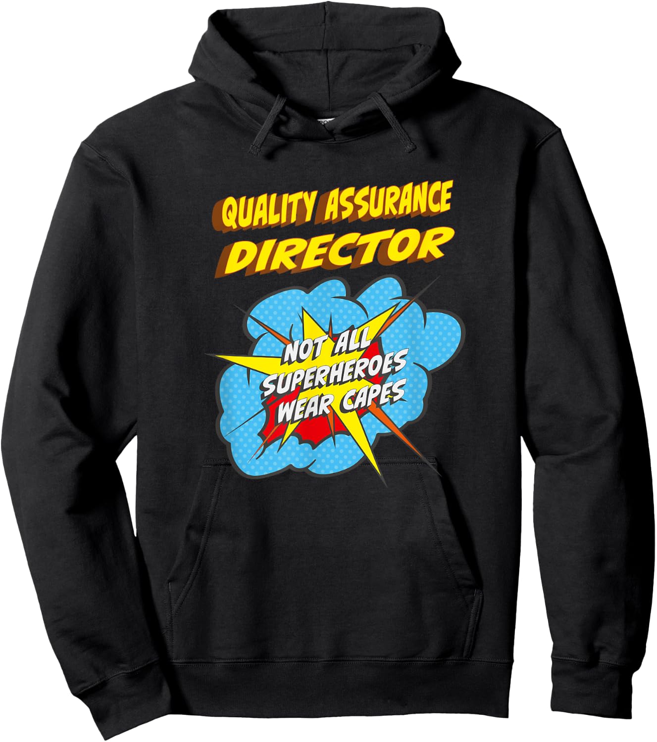 Quality Assurance Director Funny Superhero Job Hoodie - Hoodie | Black