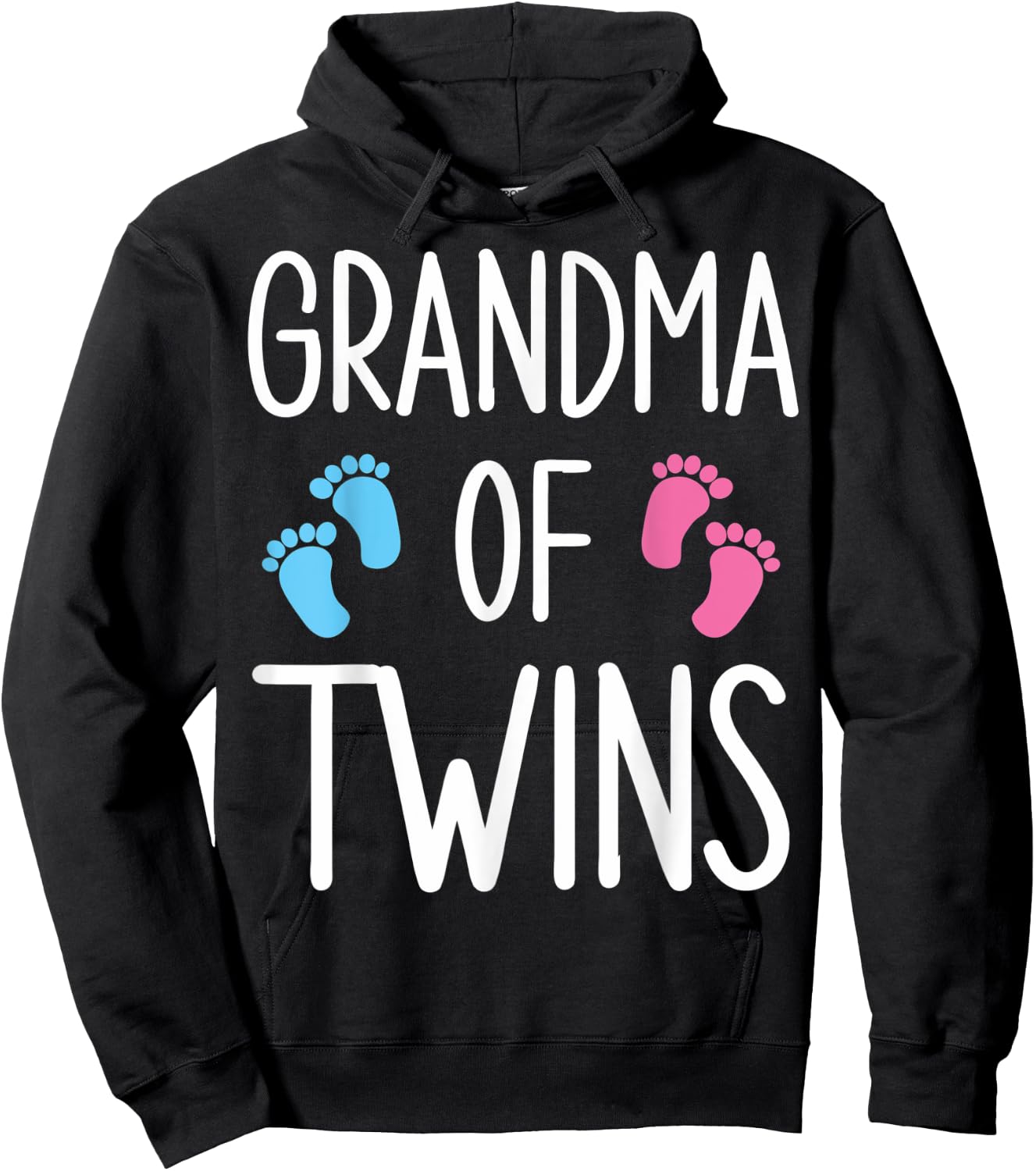 Cute Granny Of Twins Twin Grandma Of Twins Twin Grandmother Hoodie - Hoodie | Black