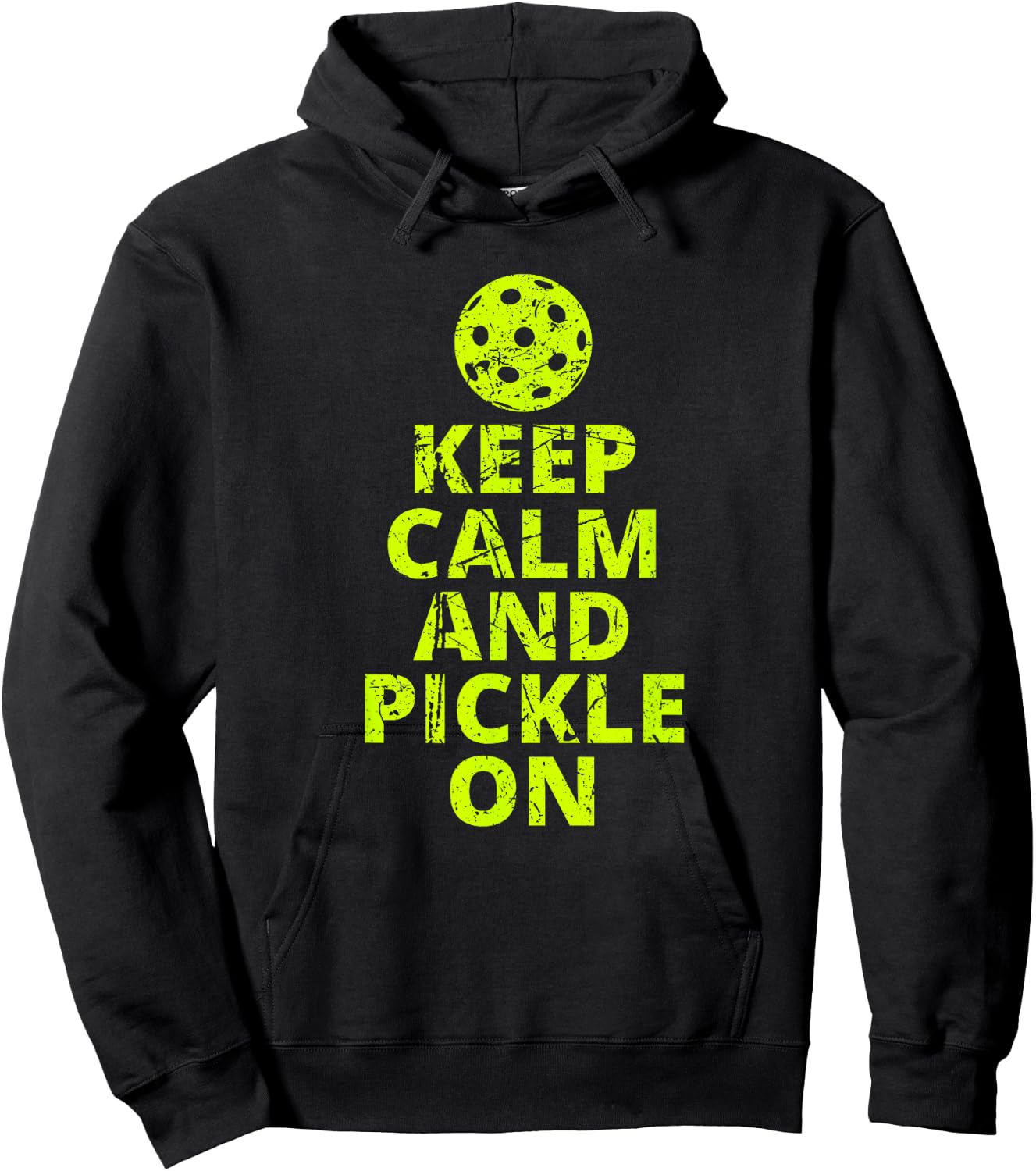 Keep Calm and Pickle On Pickleball Hoodie - Hoodie | Black