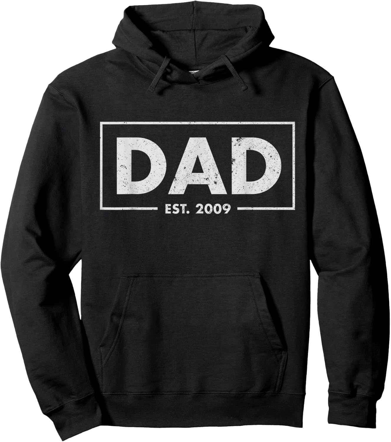 Dad Est. 2009 Father's Day Best Dad Hoodie - Hoodie | Black