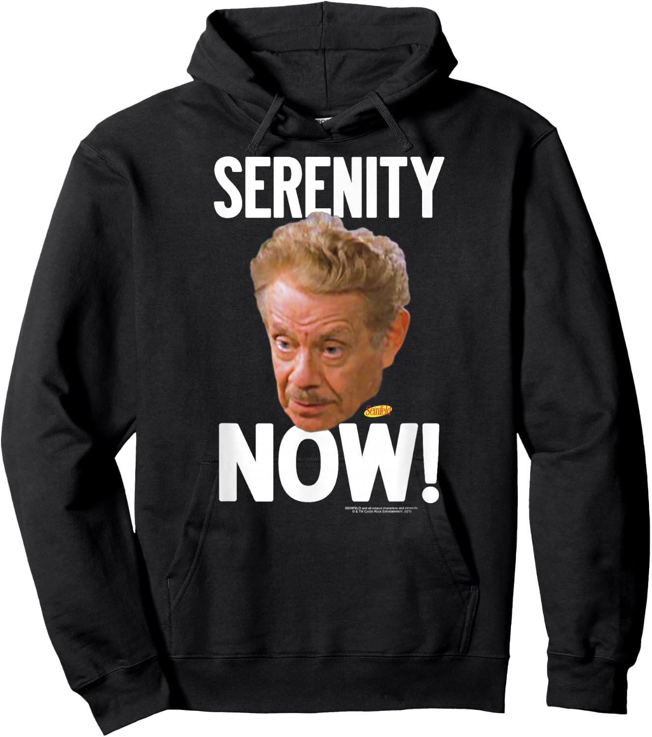 Seinfeld Serenity Now Frank Large Portrait Funny 90's Show Hoodie - Hoodie | Black