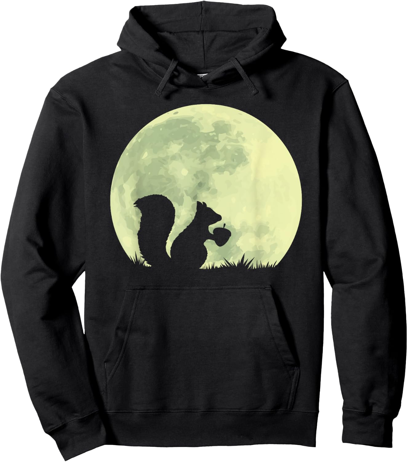 Squirrels Full Moon Acorn Forest Animal Lover Chipmunk Nuts Hoodie - Hoodie | Black