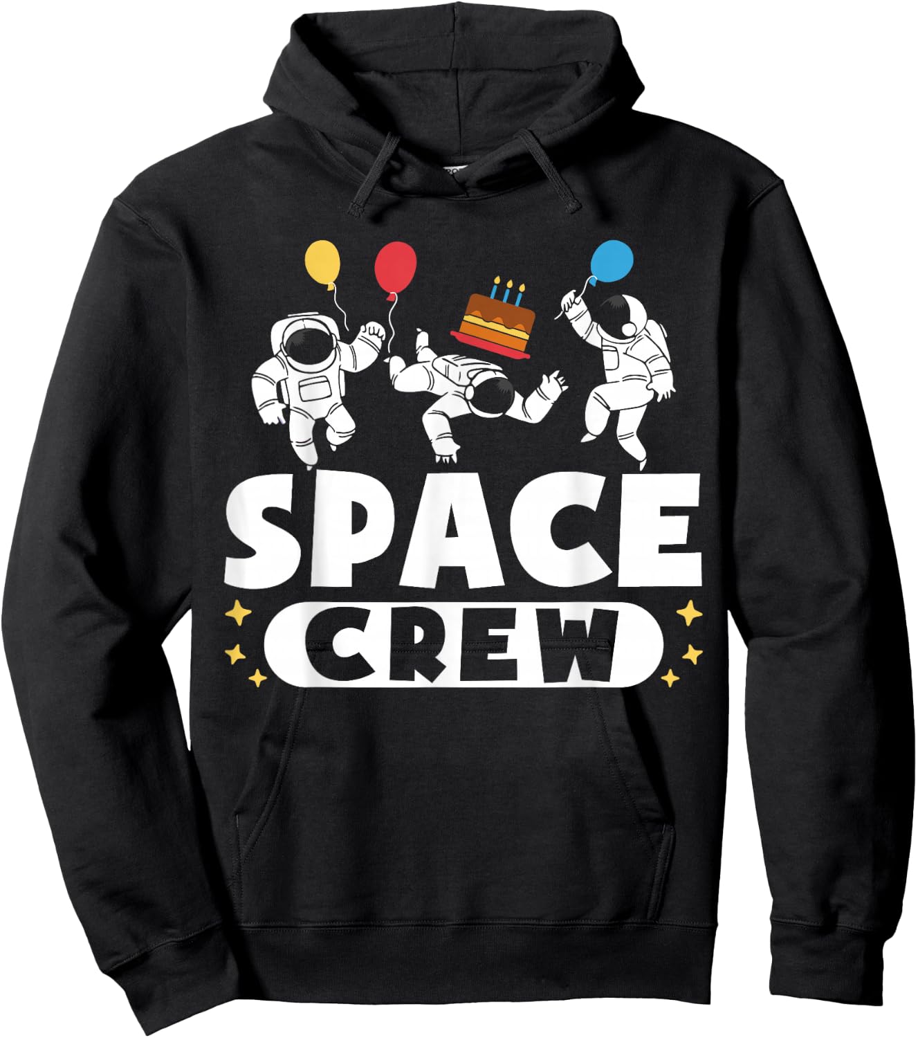 Space Crew Astronauts Birthday Party Hoodie - Hoodie | Black