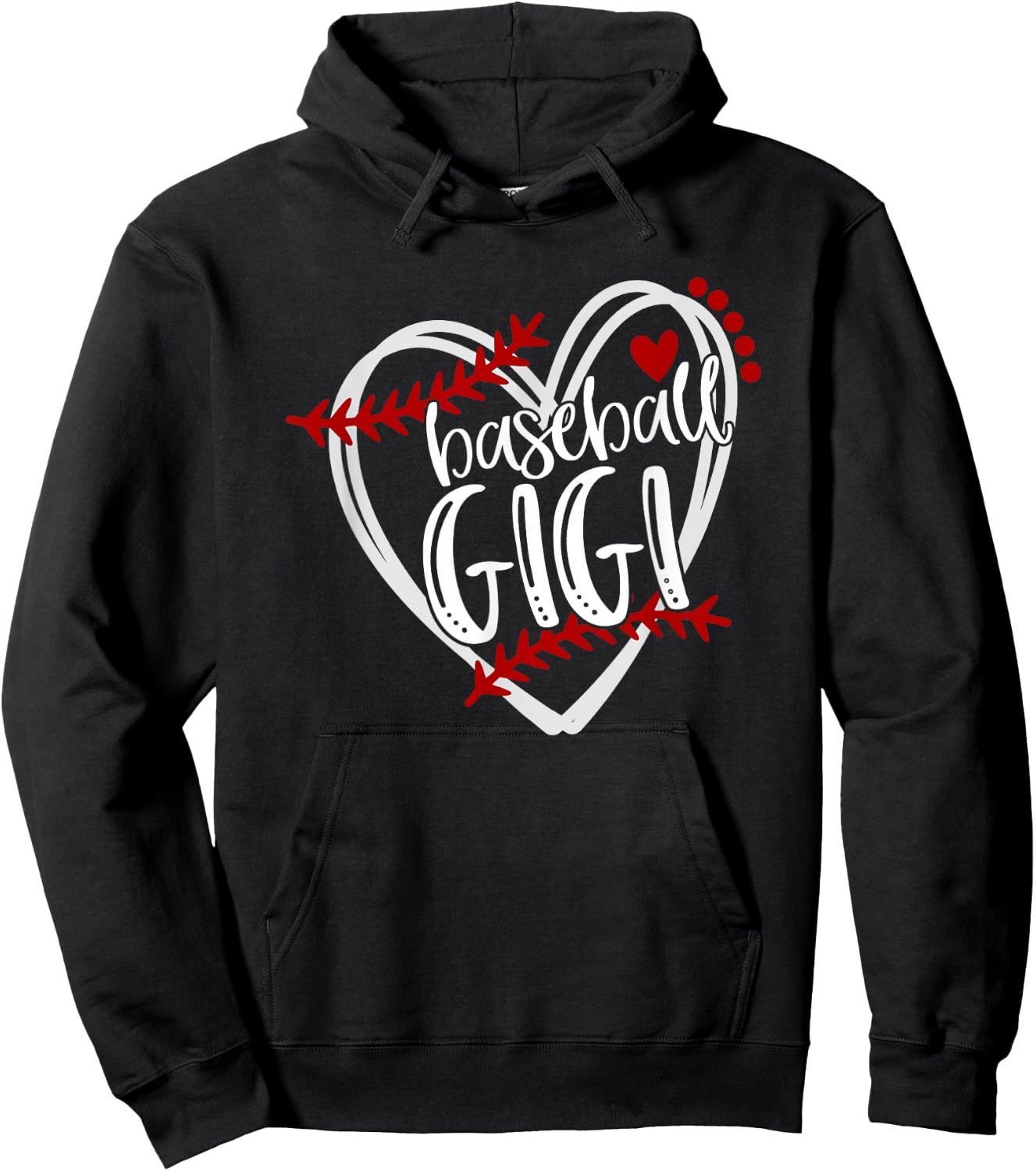 Baseball Heart GIGI Shirt Grandma Trendy Hoodie - Hoodie | Black