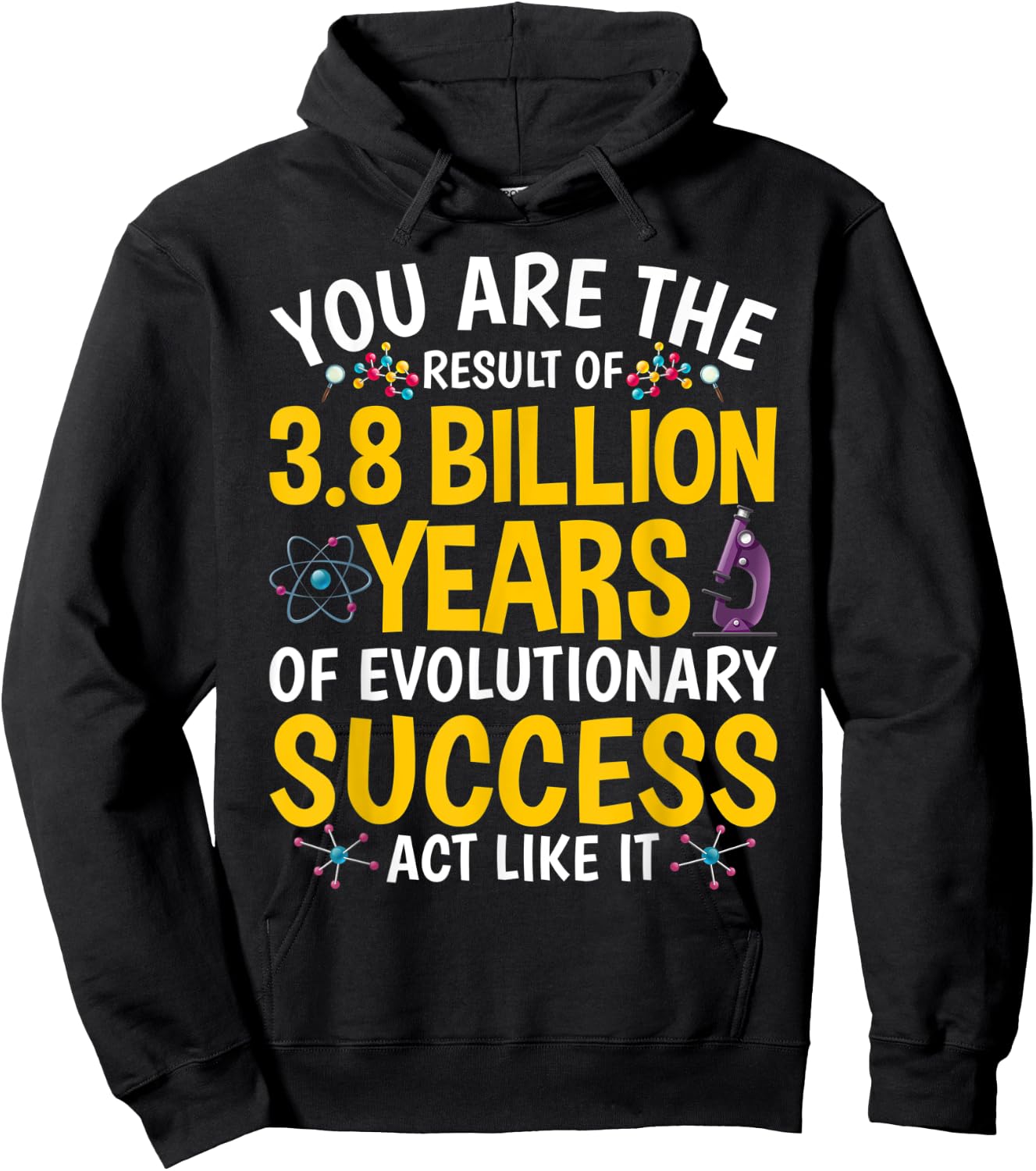 Evolutionary Success Science Teacher Scientist Chemistry Men Women Hoodie - Hoodie | Black