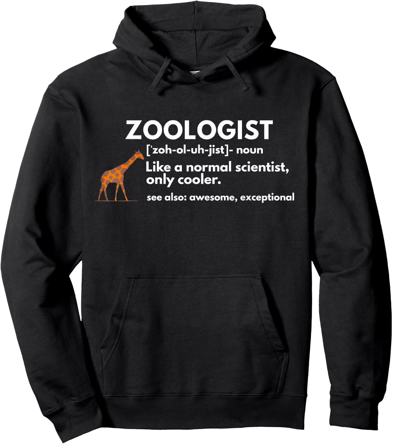Funny Zoologist Definition Zoology Science Gift Hoodie - Hoodie | Black