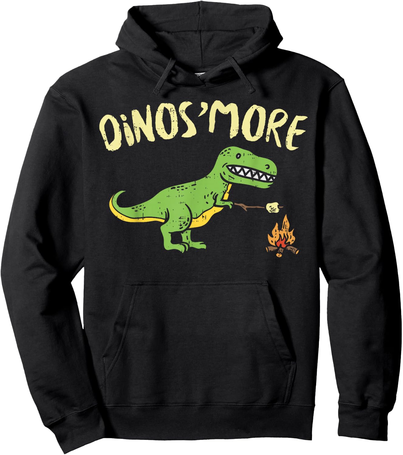 Dinosmore Funny Dino Smore Camping Dinosaur Camp Camper Gift Hoodie - Hoodie | Black