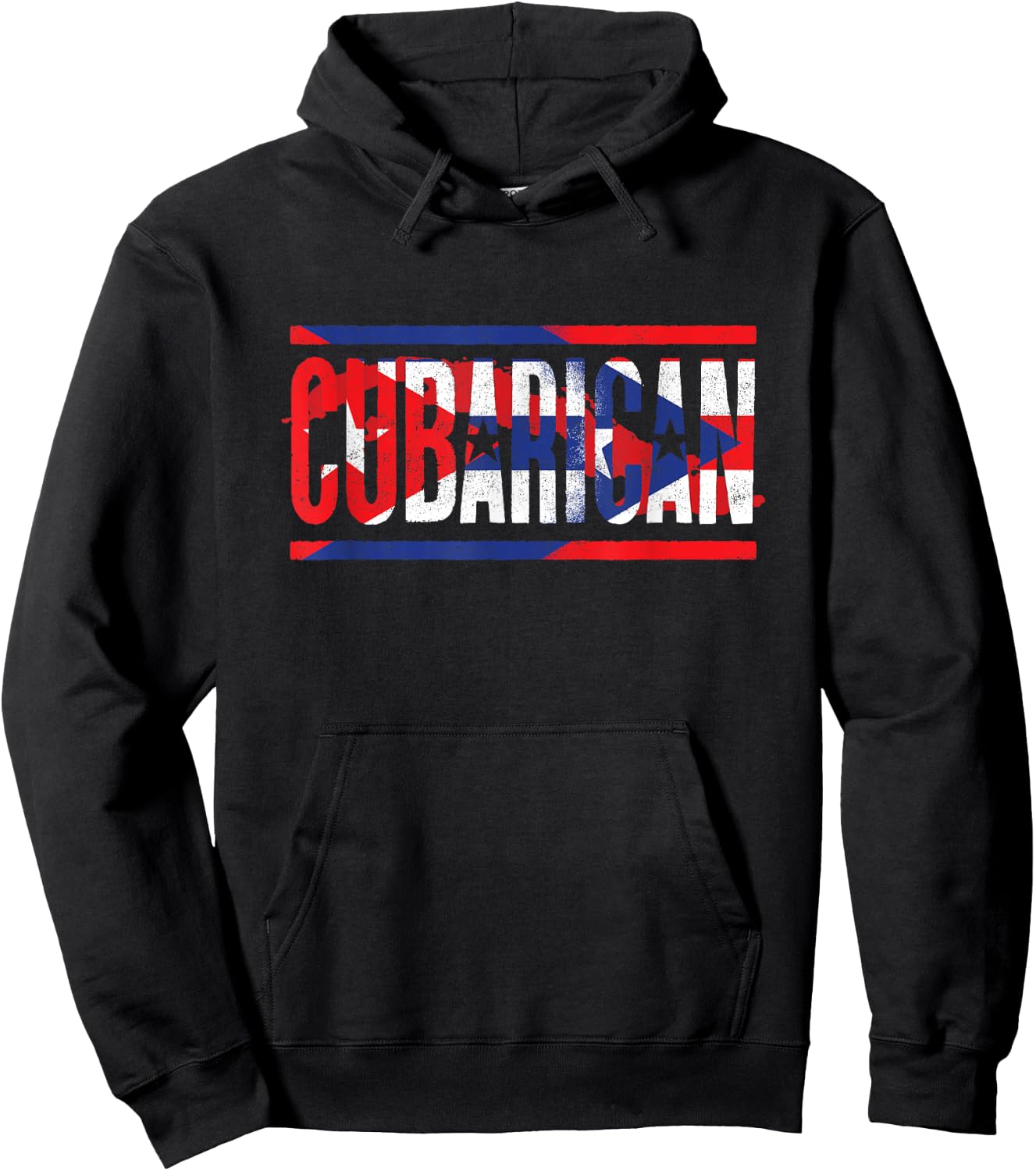 Funny Cuba Lover Graphic Men Kids Cubarican Hoodie - Hoodie | Black
