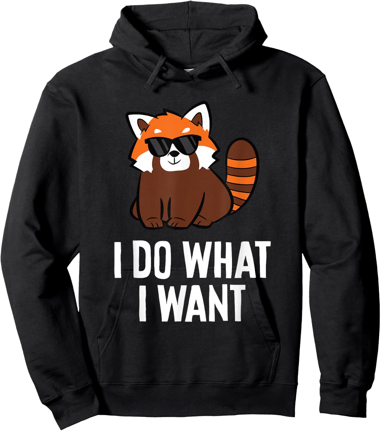 Red Panda I Do What I Want Funny Red Panda Hoodie - Hoodie | Black