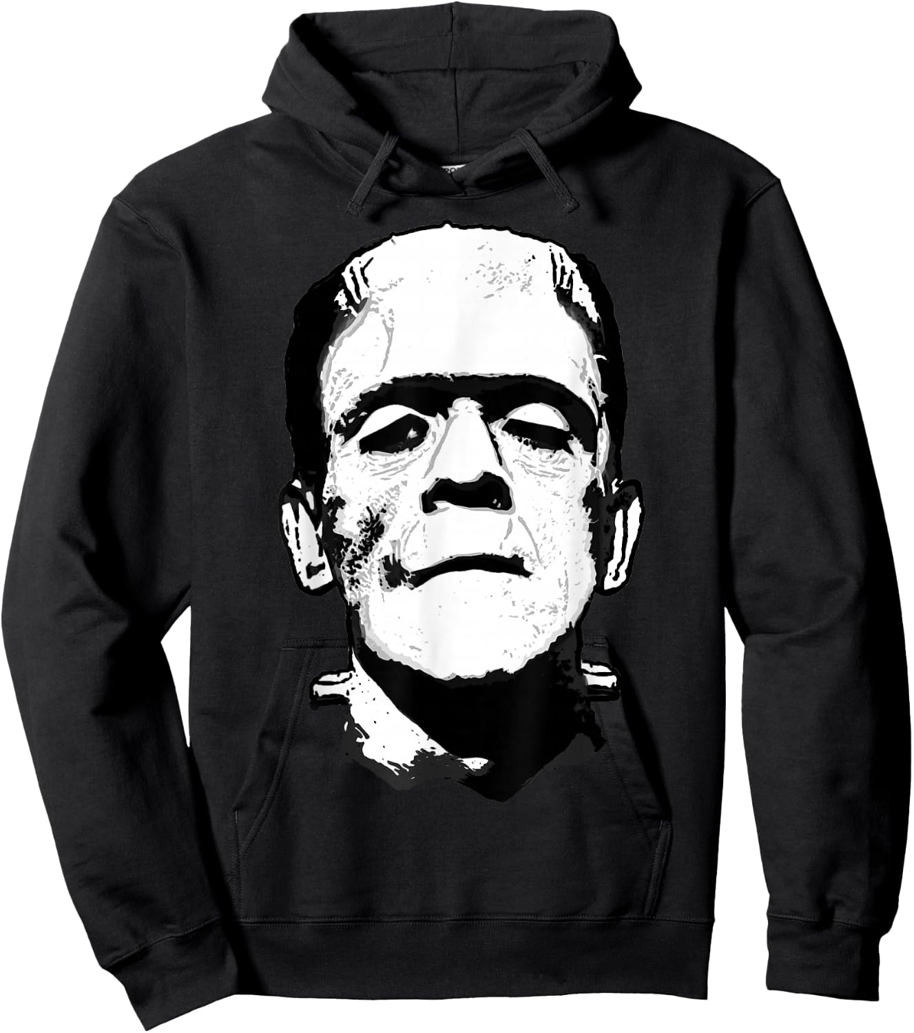 Halloween Frankenstein Monster Black and White Hoodie - Hoodie | Black
