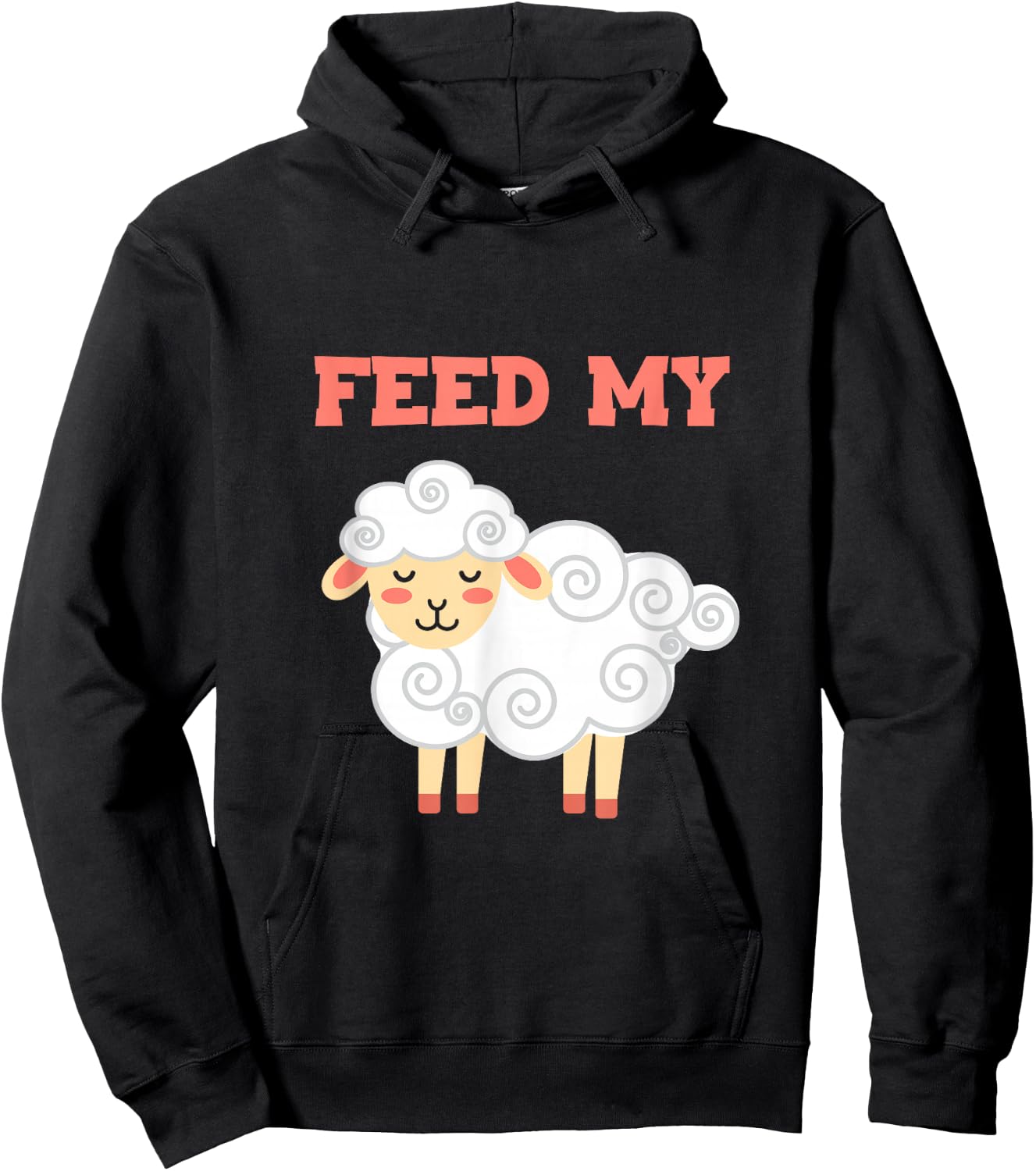 Feed My Farming Livestock Domestic Lamb Farmers Sheep Hoodie - Hoodie | Black