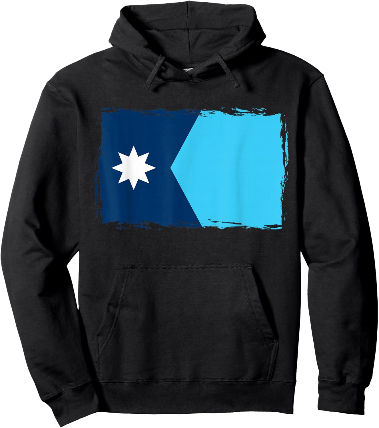 New Minnesota State Flag MN Retro Vintage Grunge Distressed Hoodie - Hoodie | Black