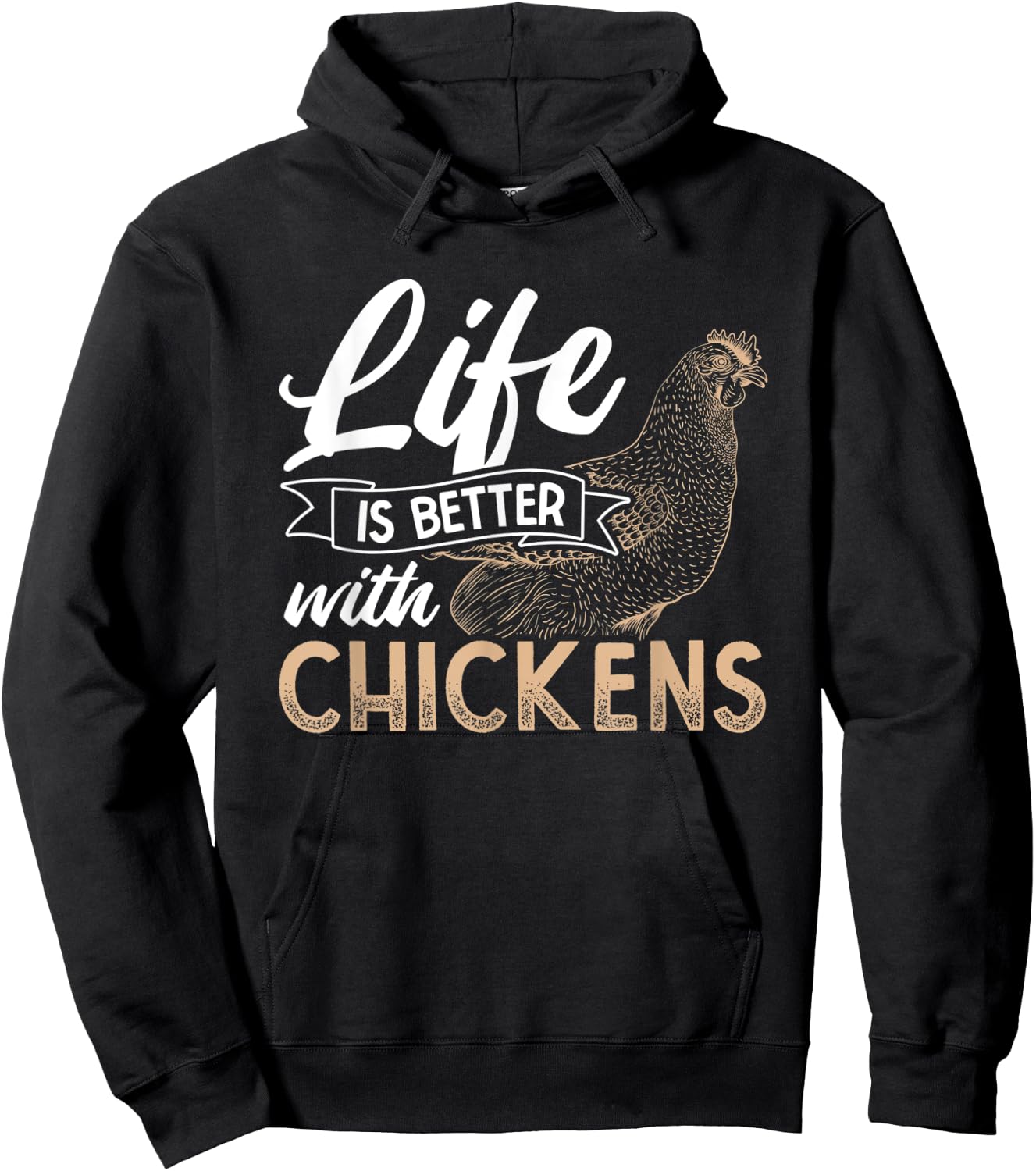 Life Is Better With Chicken Hoodie - Hoodie | Black