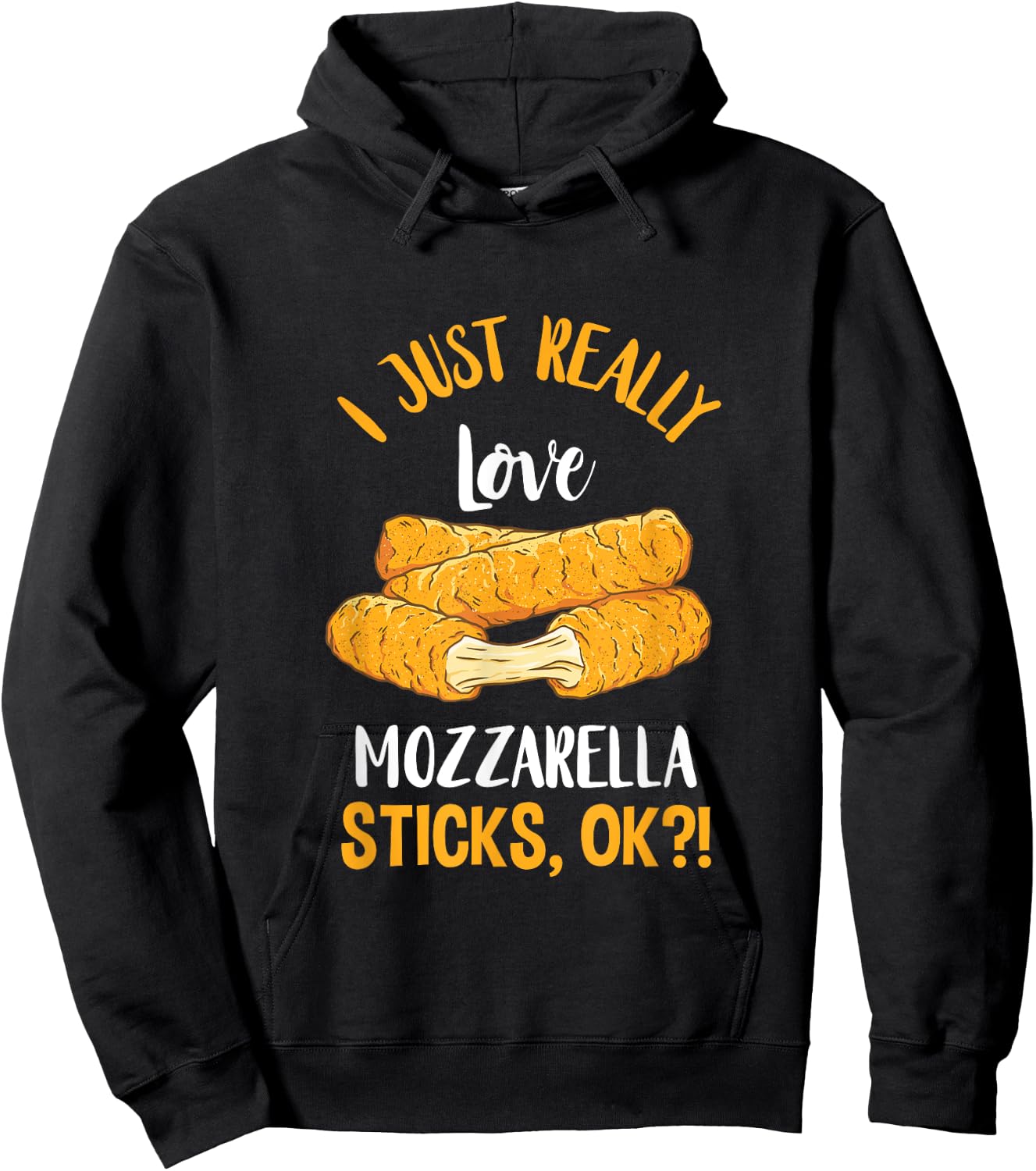 Mozzarella Sticks Cheese Stick First Mozzarella Sticks Lover Hoodie - Hoodie | Black