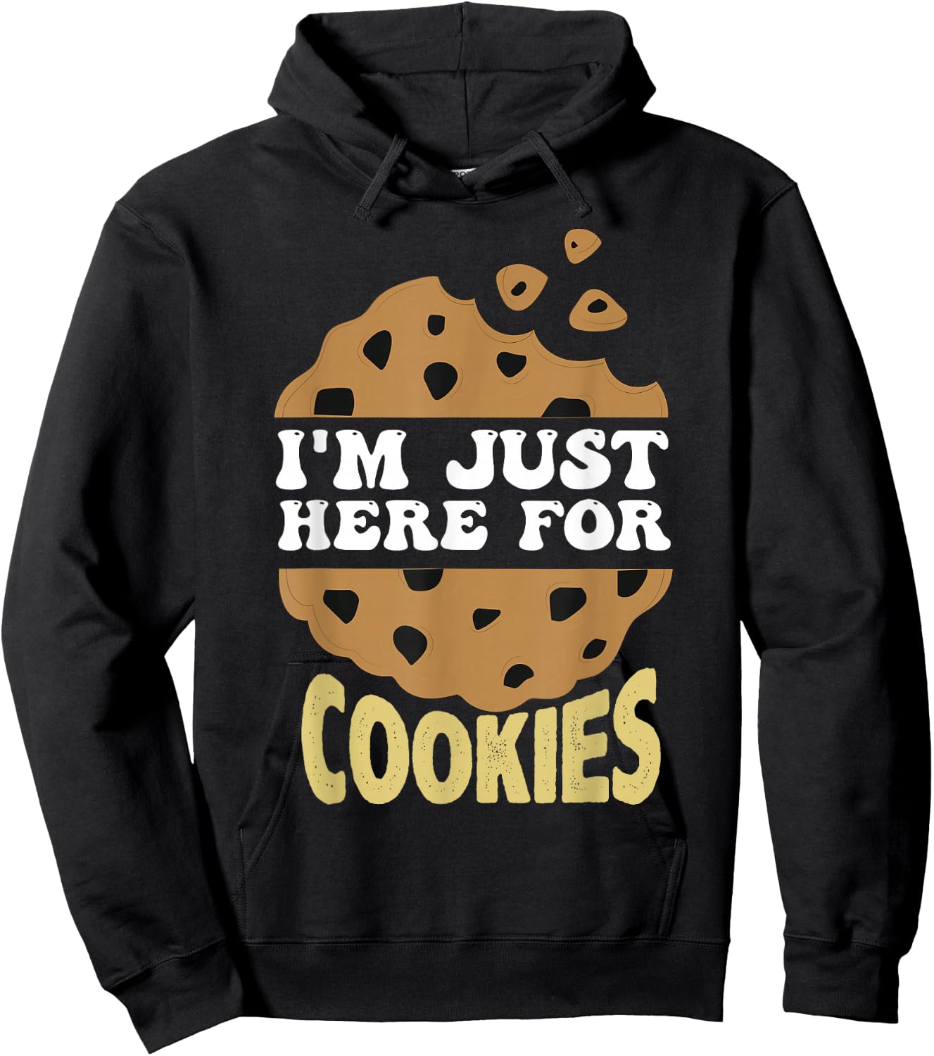 I'm Just Here For The Cookies Funny Christmas Cookies Outfit Hoodie - Hoodie | Black